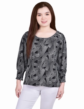 3/4 Smocked Detail Top Summer Wardrobe