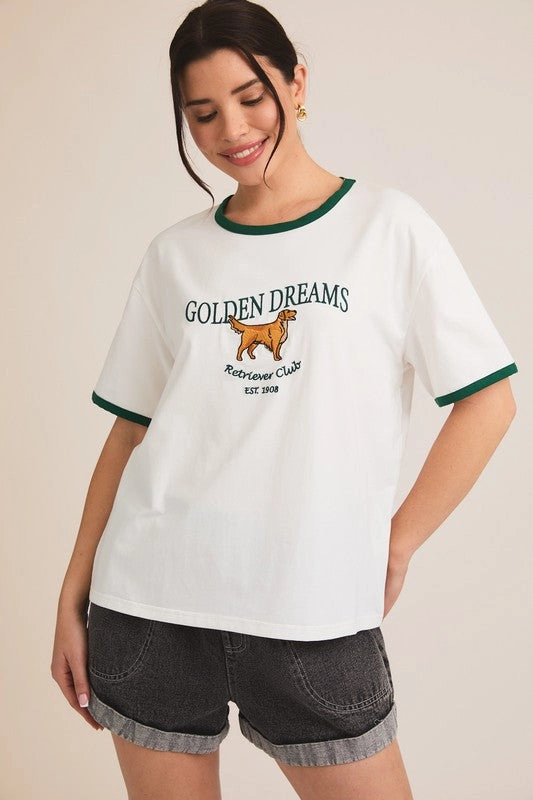 Wrinkle Resistant All-Season Wear 'GOLDEN DREAMS' T-SHIRT S-3XL
