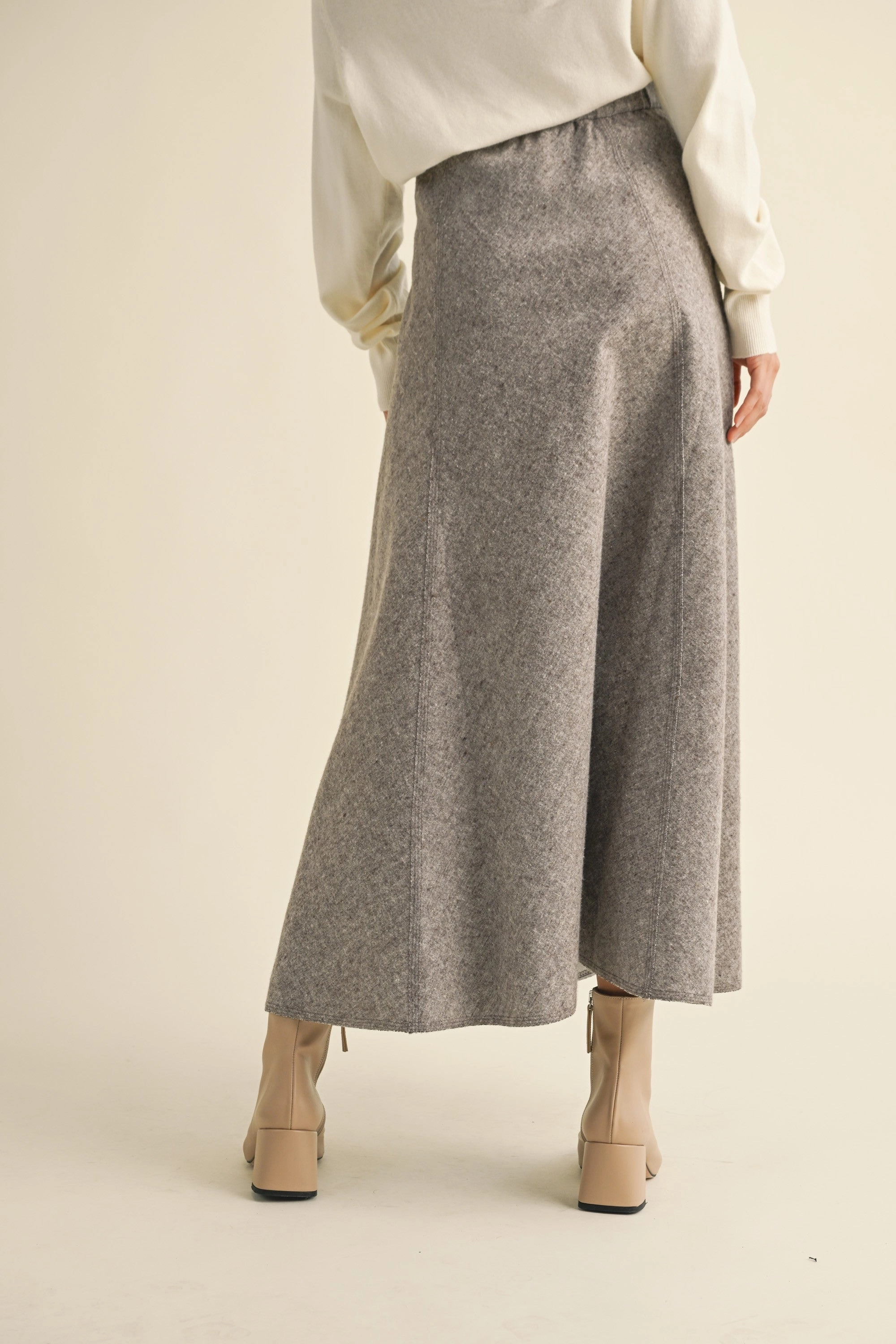 A Line Maxi Skirt Form Fitting Comfort Design