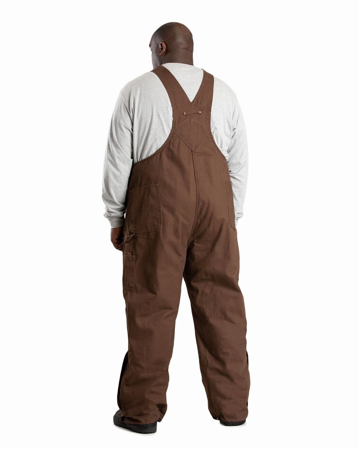Water resistant coating Berne Mens Heartland Insulated Washed Duck Bark 100% Cotton Bib Overall