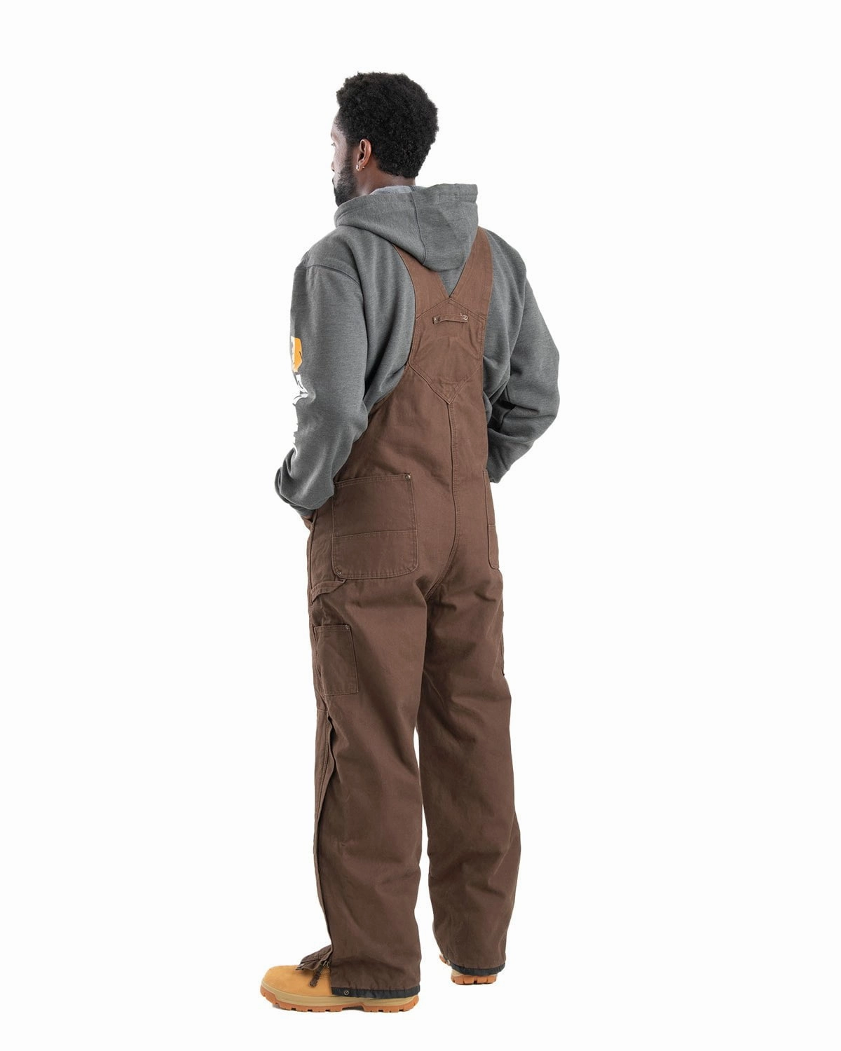 Tailored Cut Fit For Daily Berne Mens Heartland Insulated Washed Duck Bark 100% Cotton Bib Overall