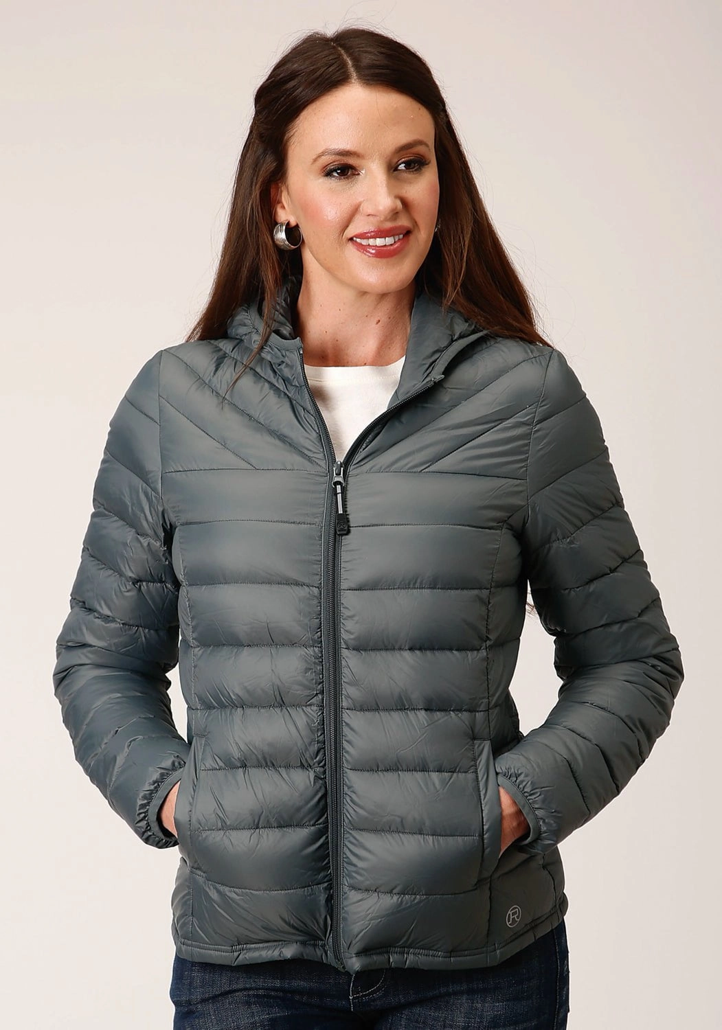 Extended Coverage Style Staple Roper Womens Parachute Down Silver Sage 100% Nylon Softshell Jacket