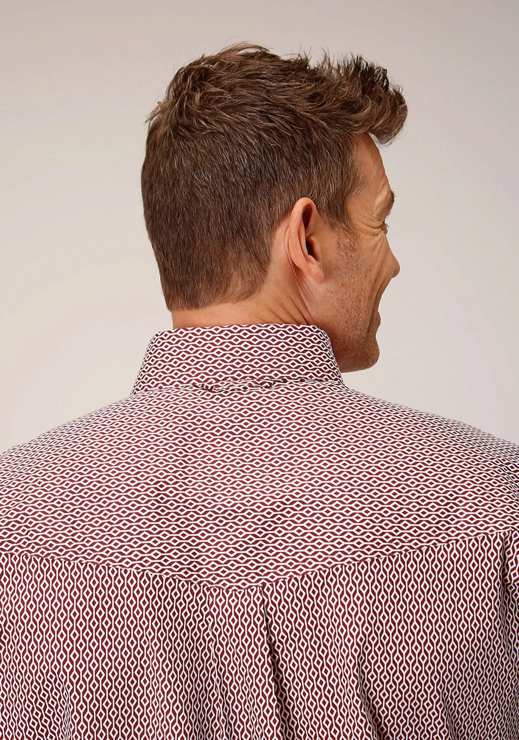 Mature appeal Roper Mens Climbing Diamond Red Cotton Blend S/S Shirt