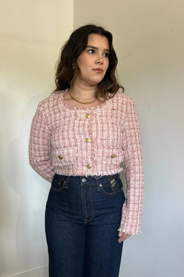 Durable Double Stitching Tessa Tweed Jacket