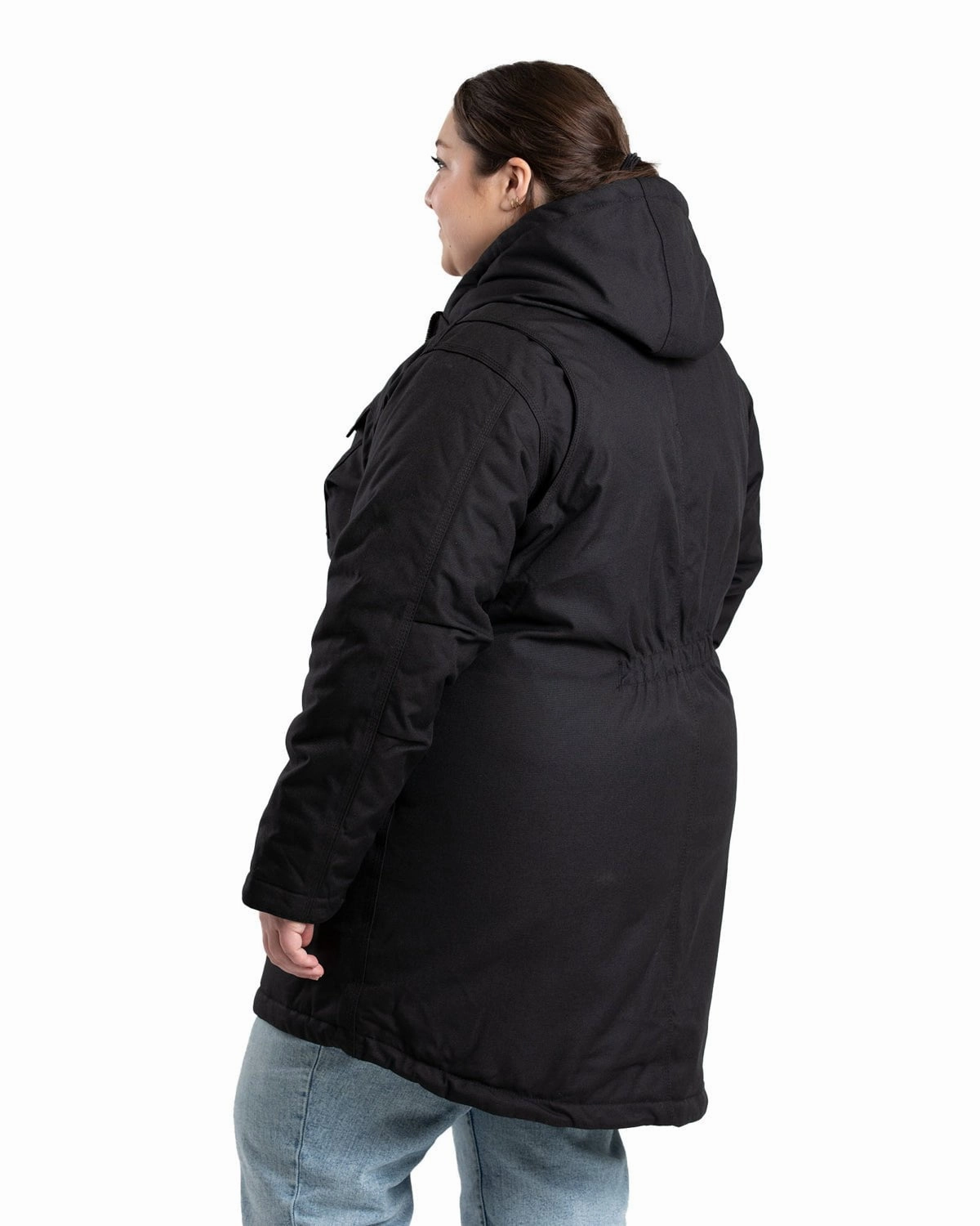 Berne Womens Icecap Parka Black 100% Nylon Insulated Jacket Magnetic Closure Options