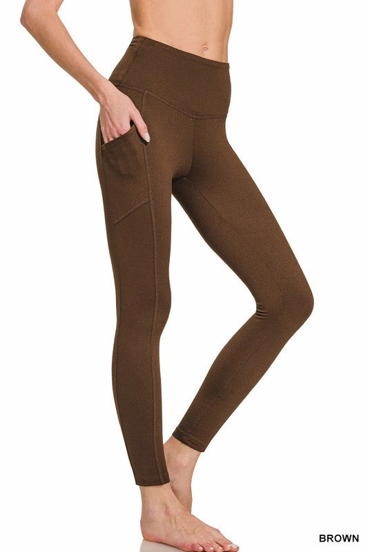 Angela Brushed Microfiber Full Length Leggings S-XL Comfortable clothing