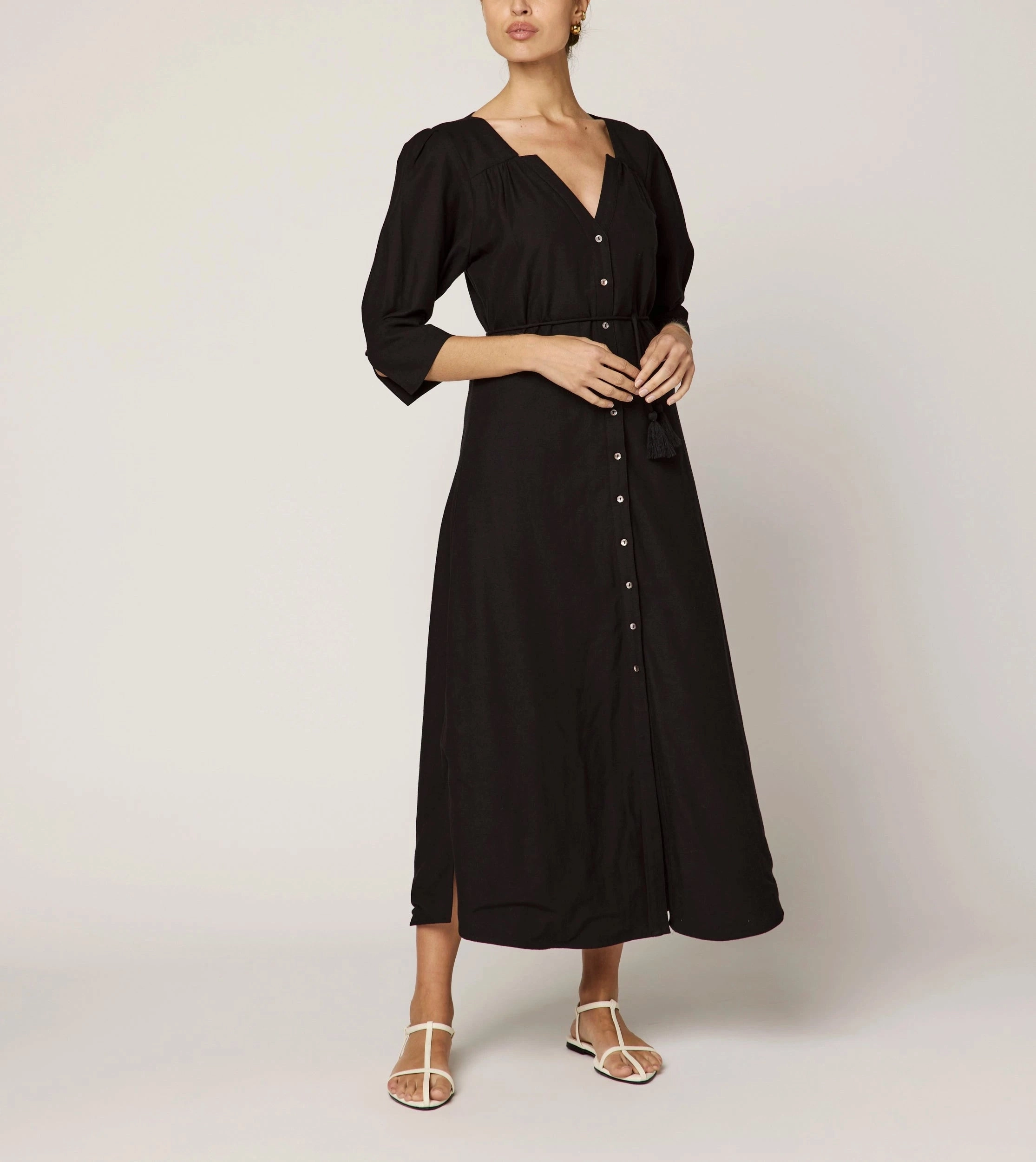 Pure Lines Paria Midi Dress | Black