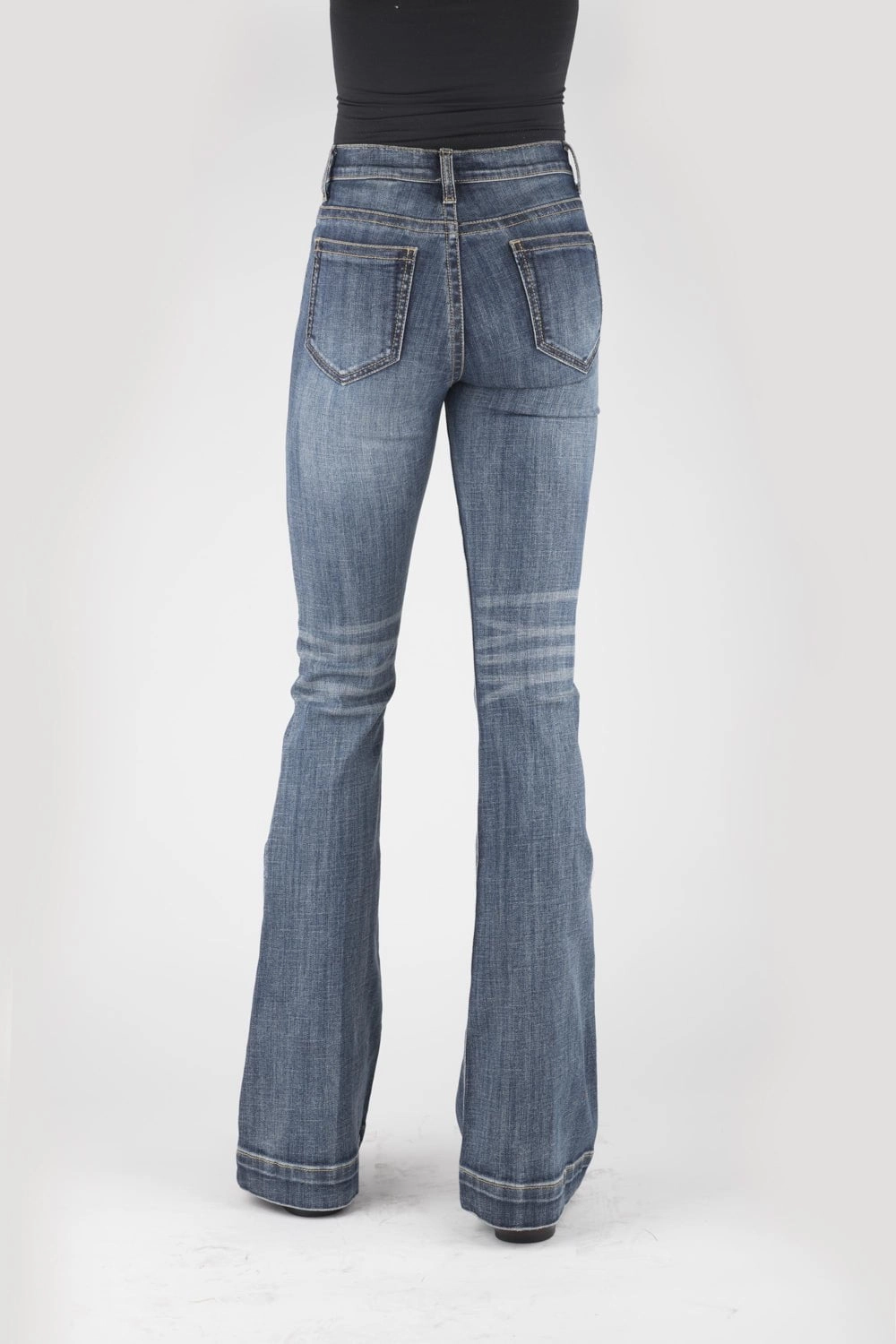 Student Outfit Streetwear Fan Stretch Minimalist Stetson Womens 921 Plain Back Blue Cotton Blend Jeans