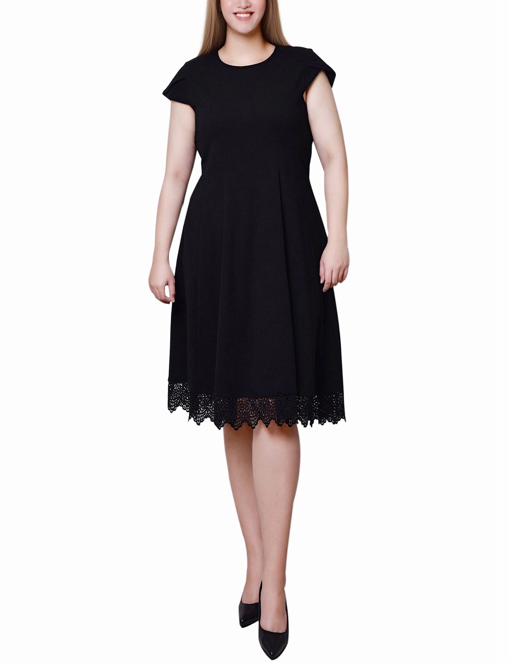 Petal Sleeve Scuba Dress Basic Mood