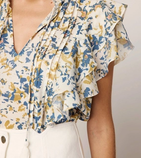 Arista Blouse | Carina Print Reinforced Neckline