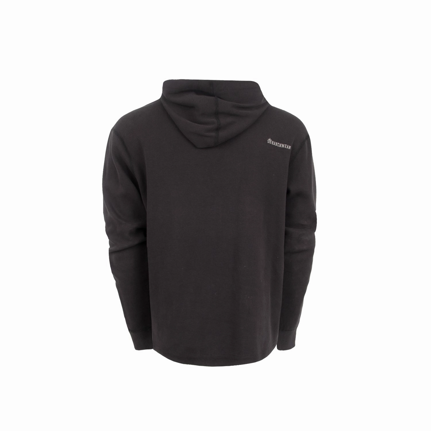 STS Ranchwear Mens Essential Black Cotton Blend Hoodie Lightweight Lining