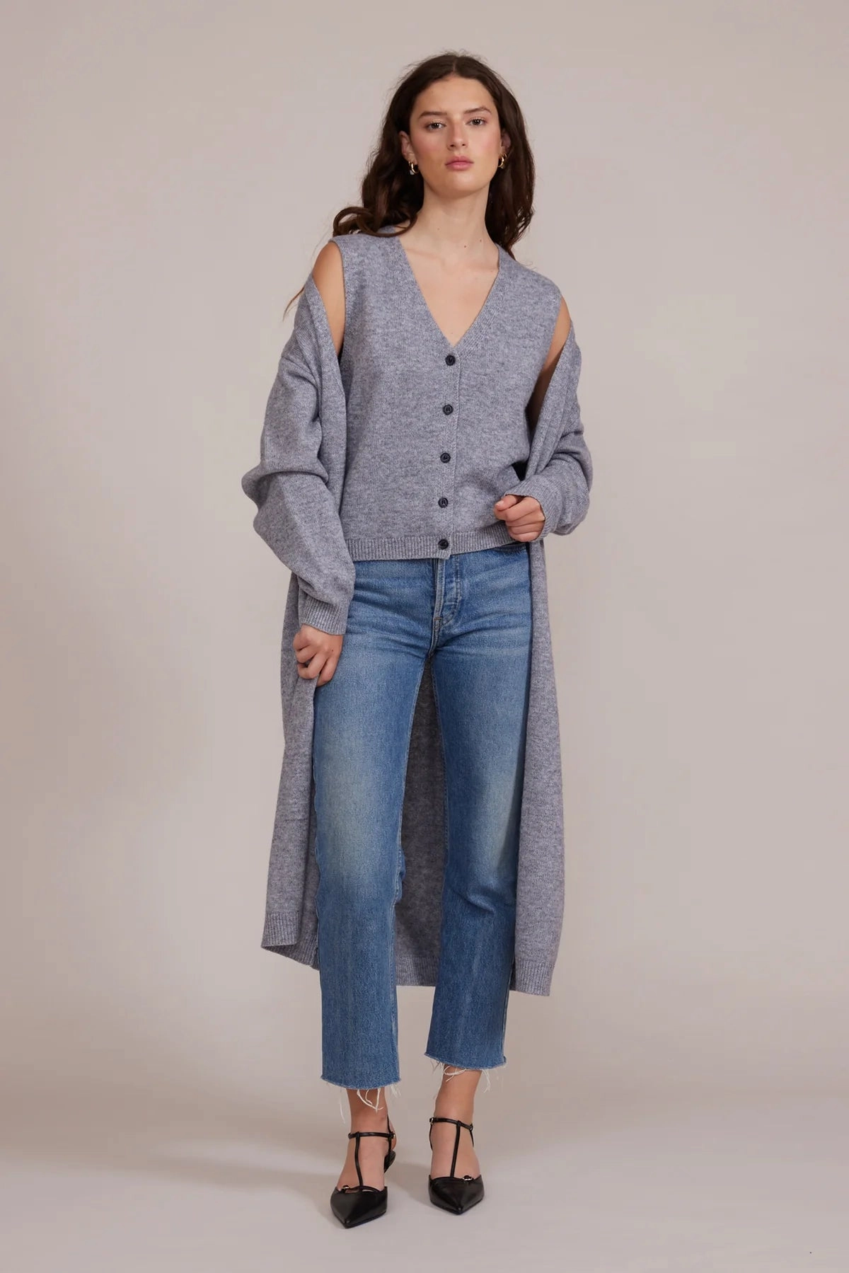 Samuel Cardigan Layered Hemline CushionedSupport