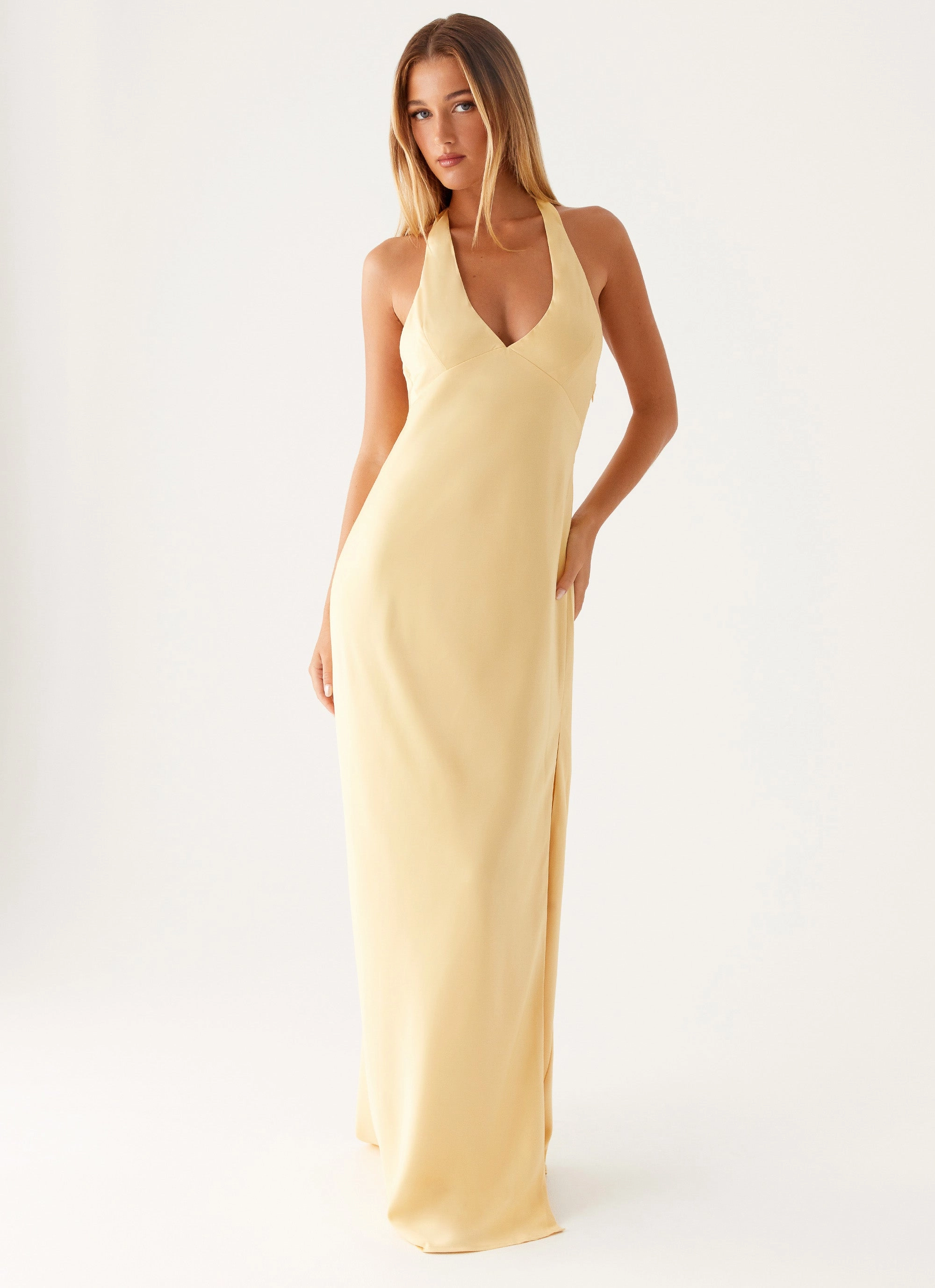 Single Breasted Versatile Winter Outerwear Angie Maxi Dress - Yellow