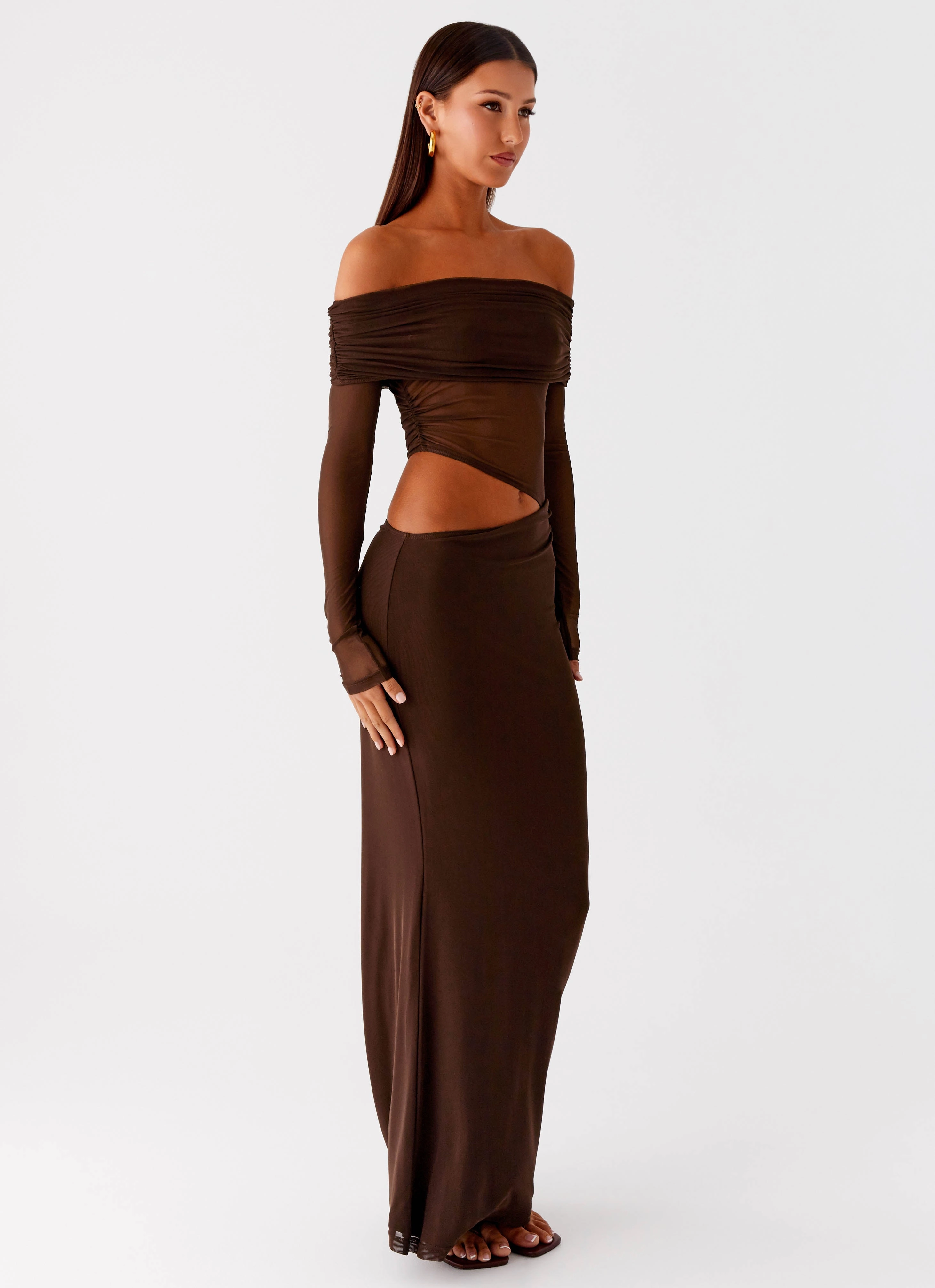 Winter Protection Emery Maxi Dress - Chocolate