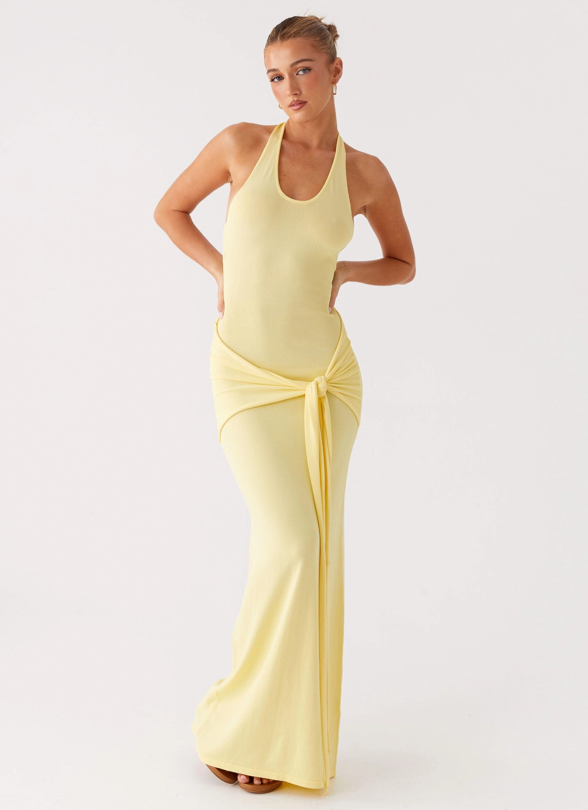 Pina Colada Knit Maxi Dress - Yellow City Outerwear