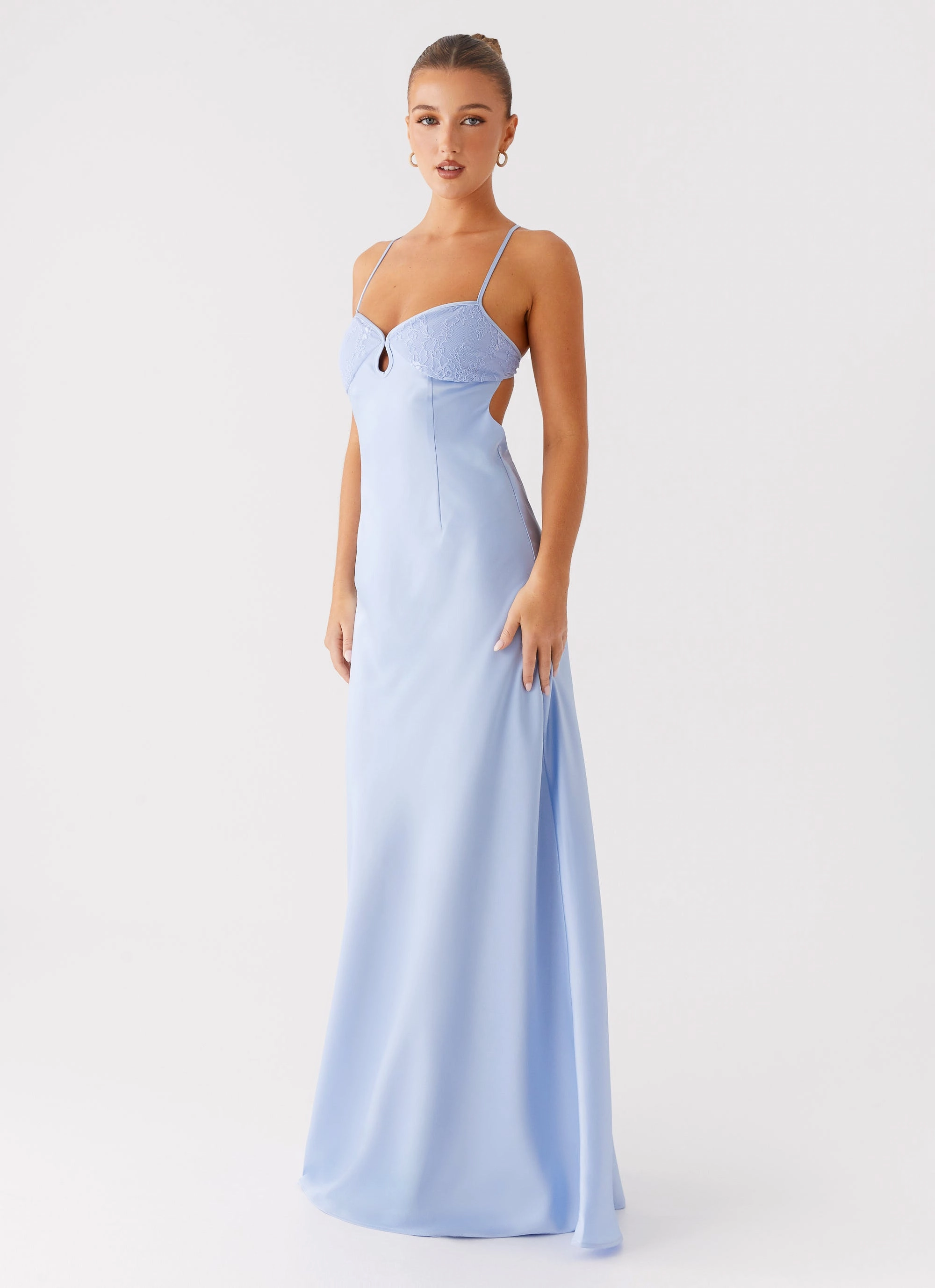 City Outerwear Joanie Maxi Dress - Blue