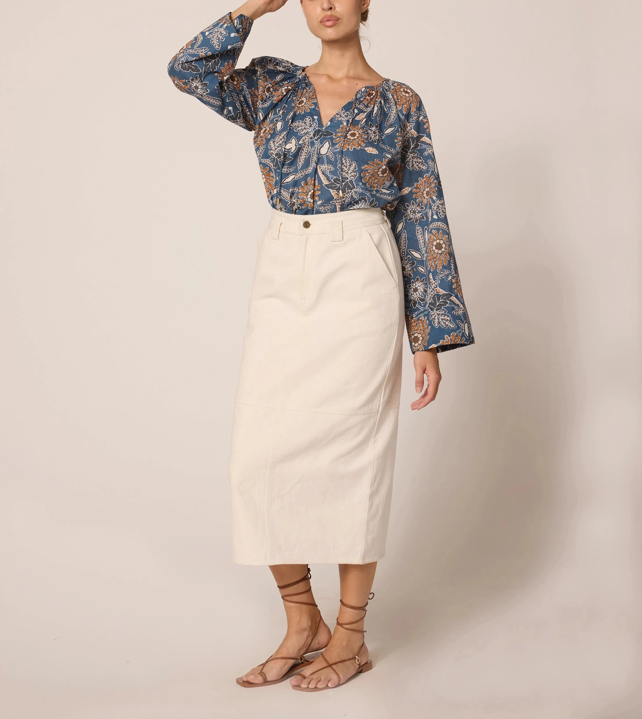 Ribbed Trims Allison Blouse | Magnolia