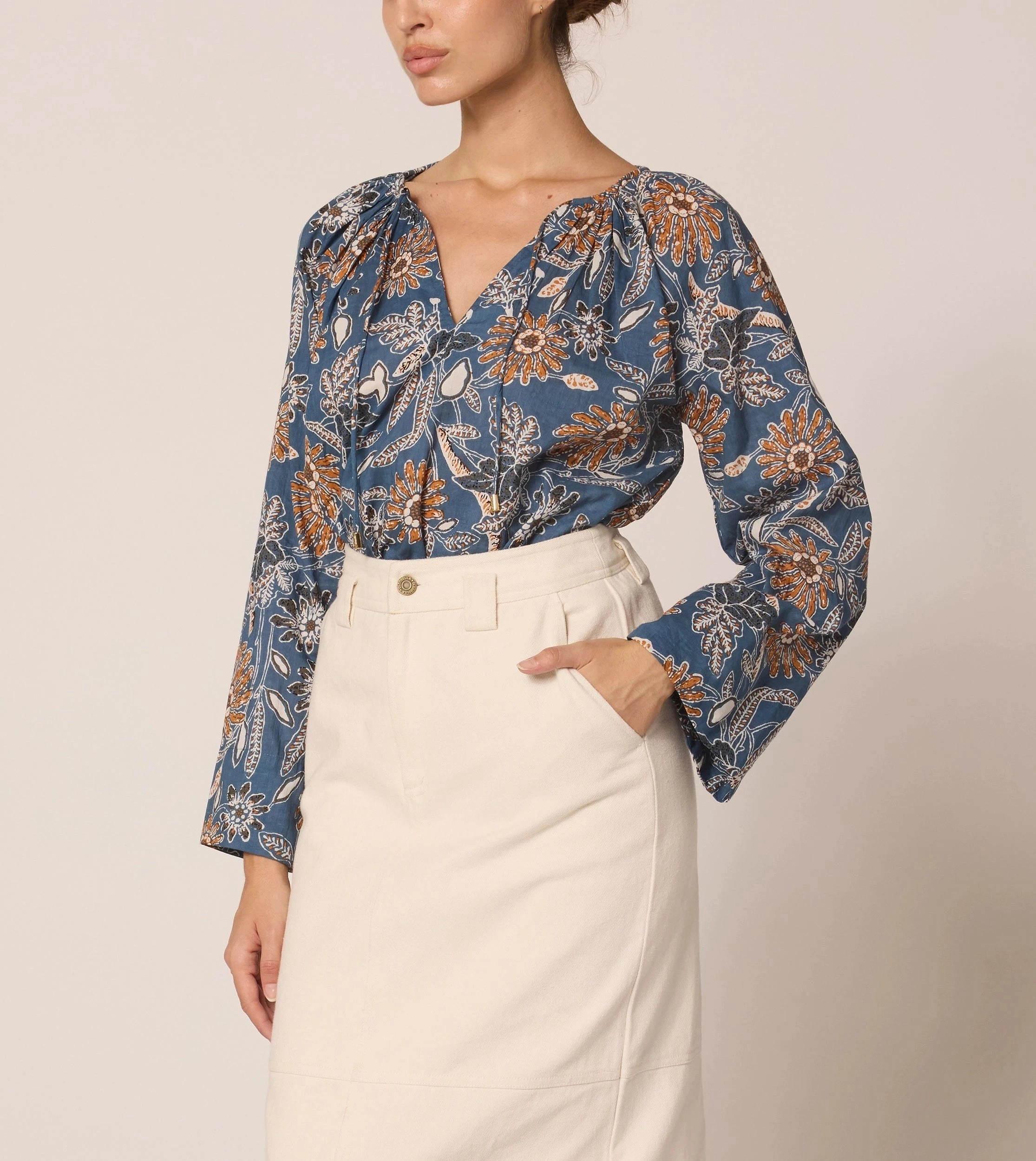 Allison Blouse | Magnolia Minimalist Detailing SlimFit