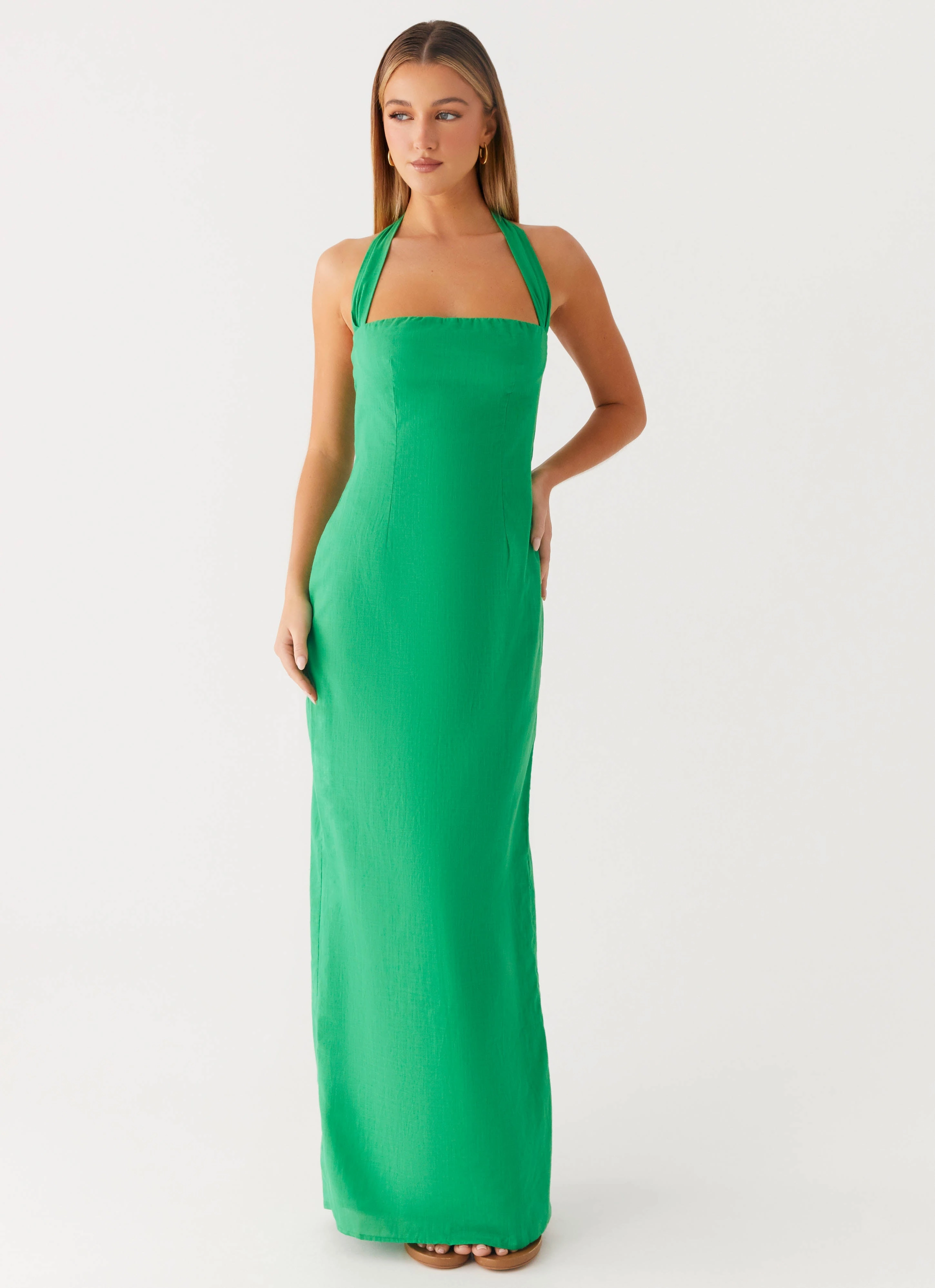 Fashion Forward Outerwear Fashion Protection Allyse Maxi Dress - Cactus