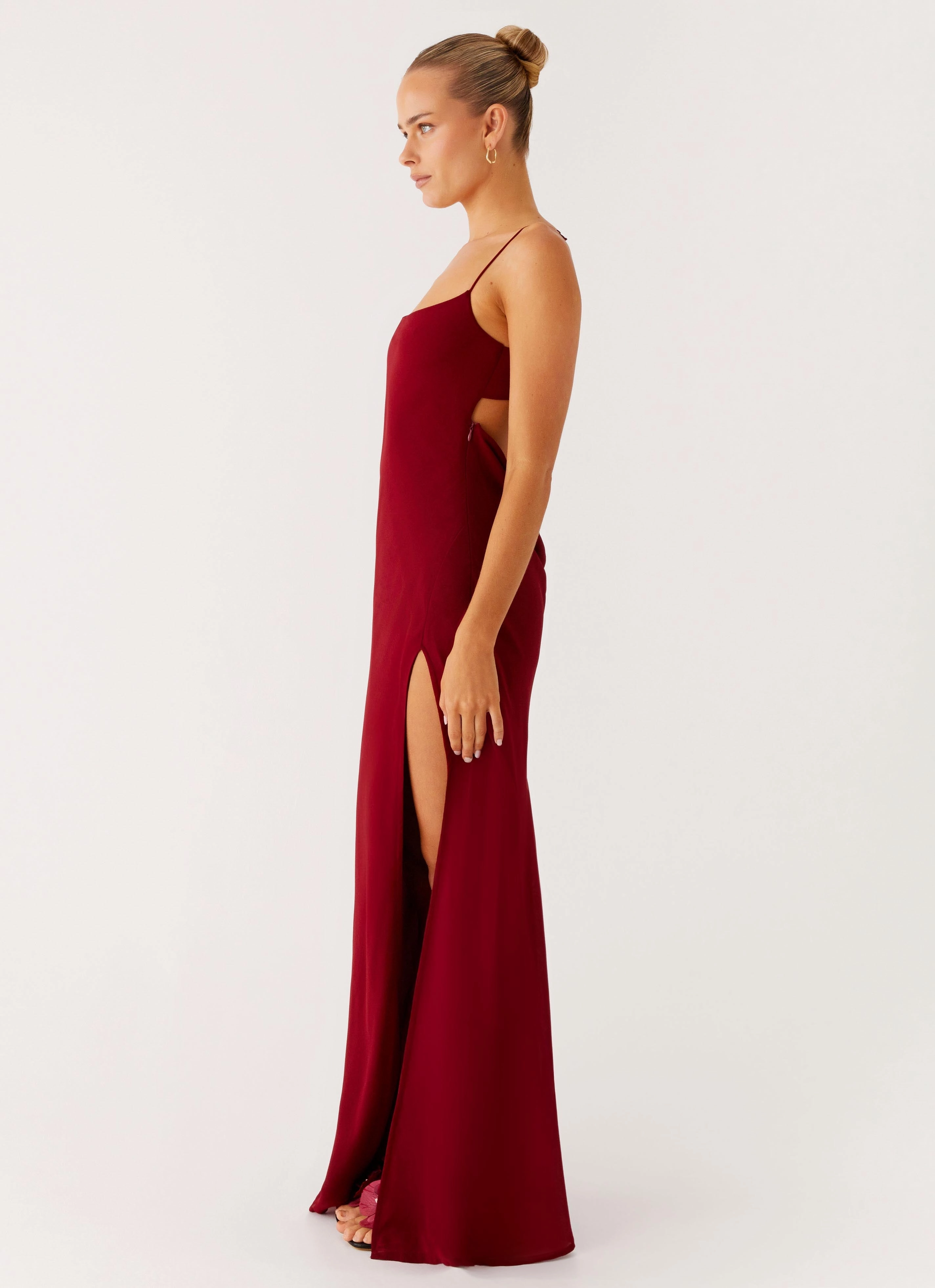 Pattern Print Alouette Maxi Dress - Burgundy