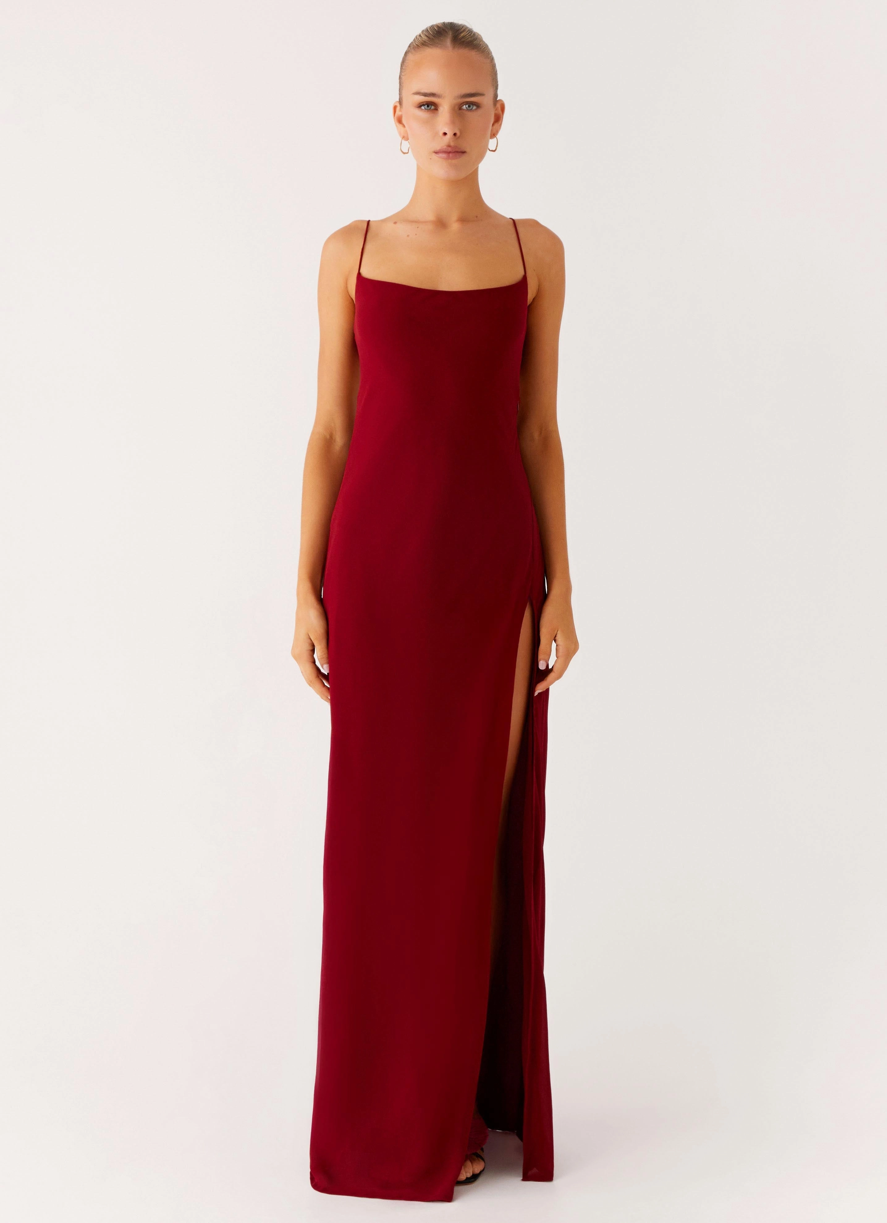 Alouette Maxi Dress - Burgundy Practical Coat