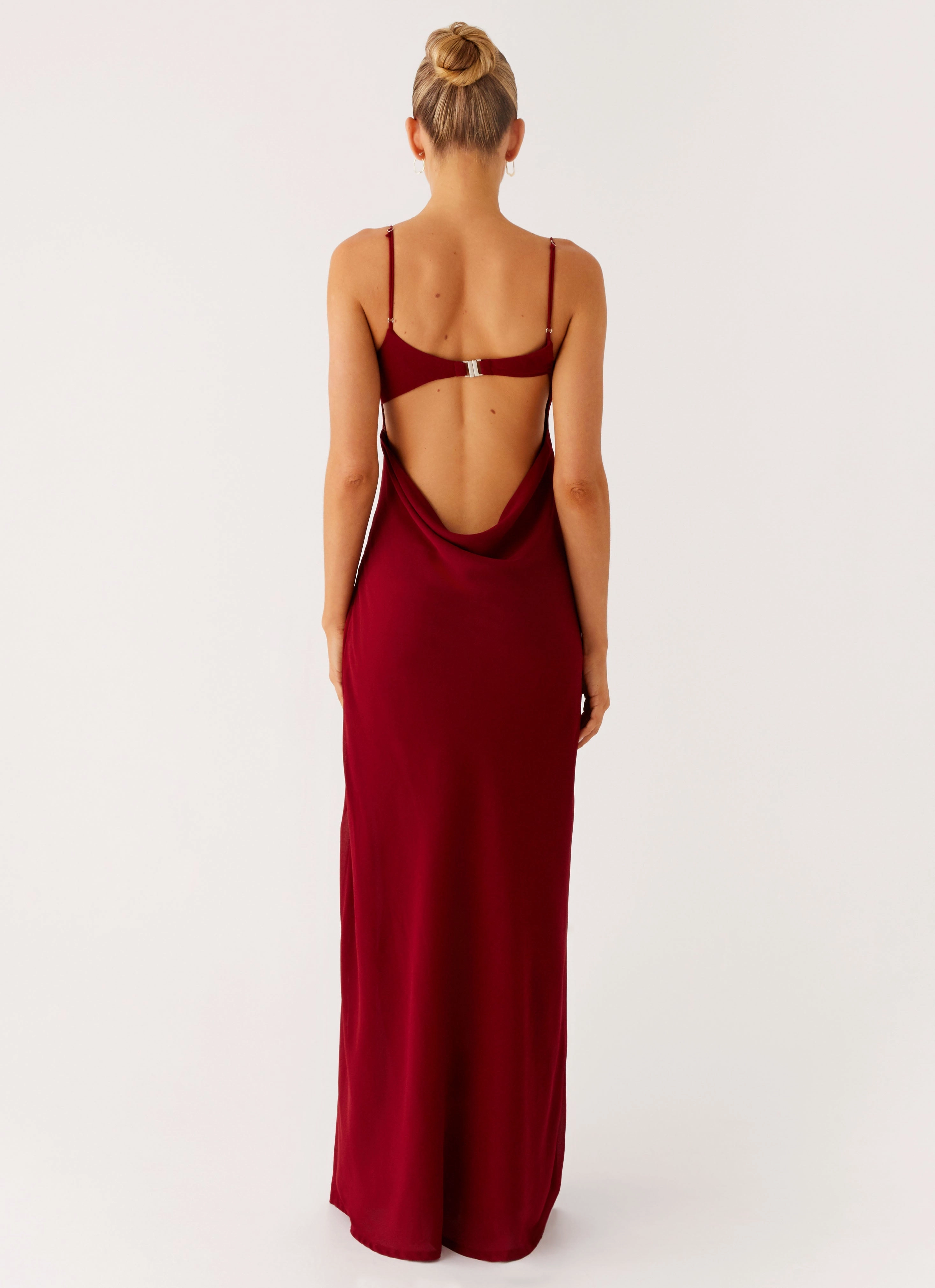 Alouette Maxi Dress - Burgundy Modern Puffer
