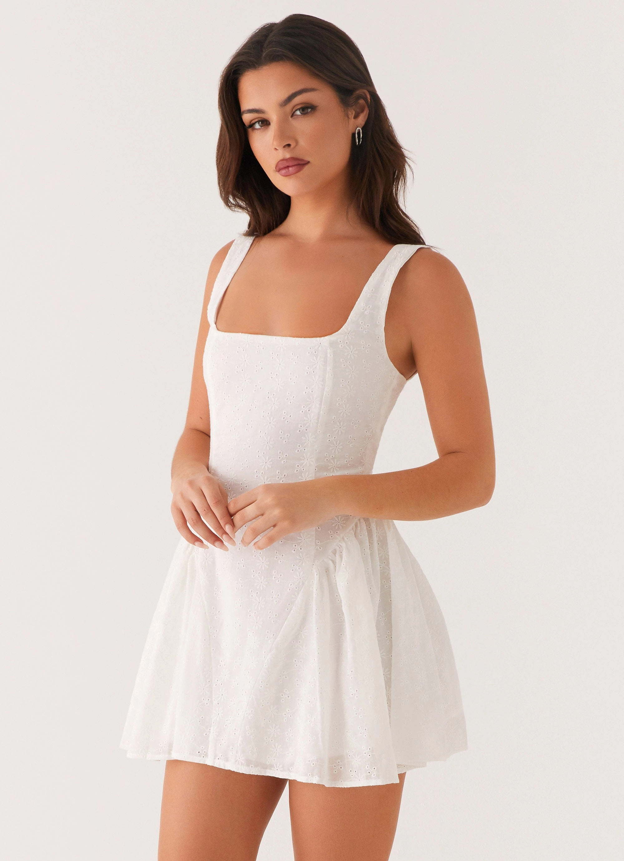 Alyssa Mini Dress - White Easy Pretty