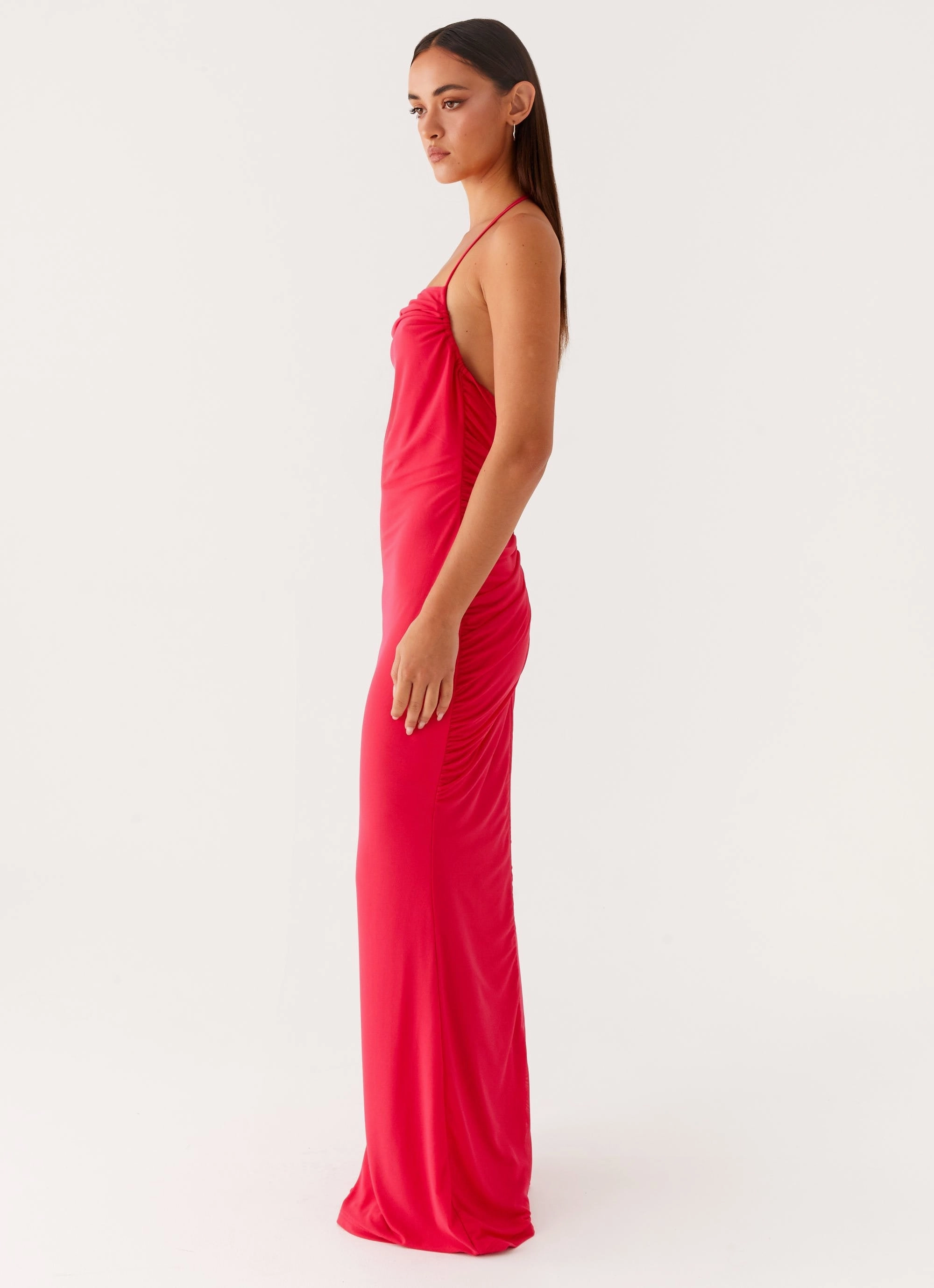 Amari Maxi Dress - Raspberry Athleisure Outerwear