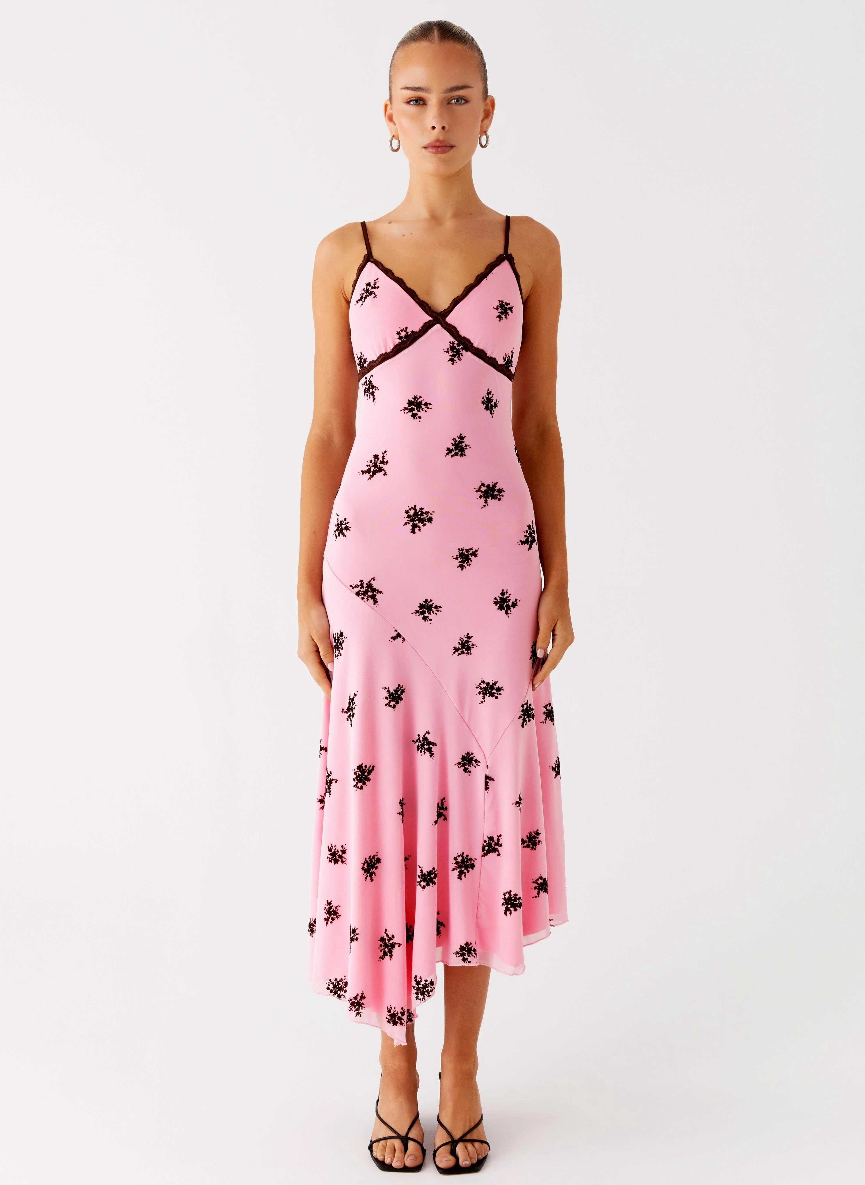 Amelia Midi Dress - Pink Waterproof Fabric Waterproof Outerwear