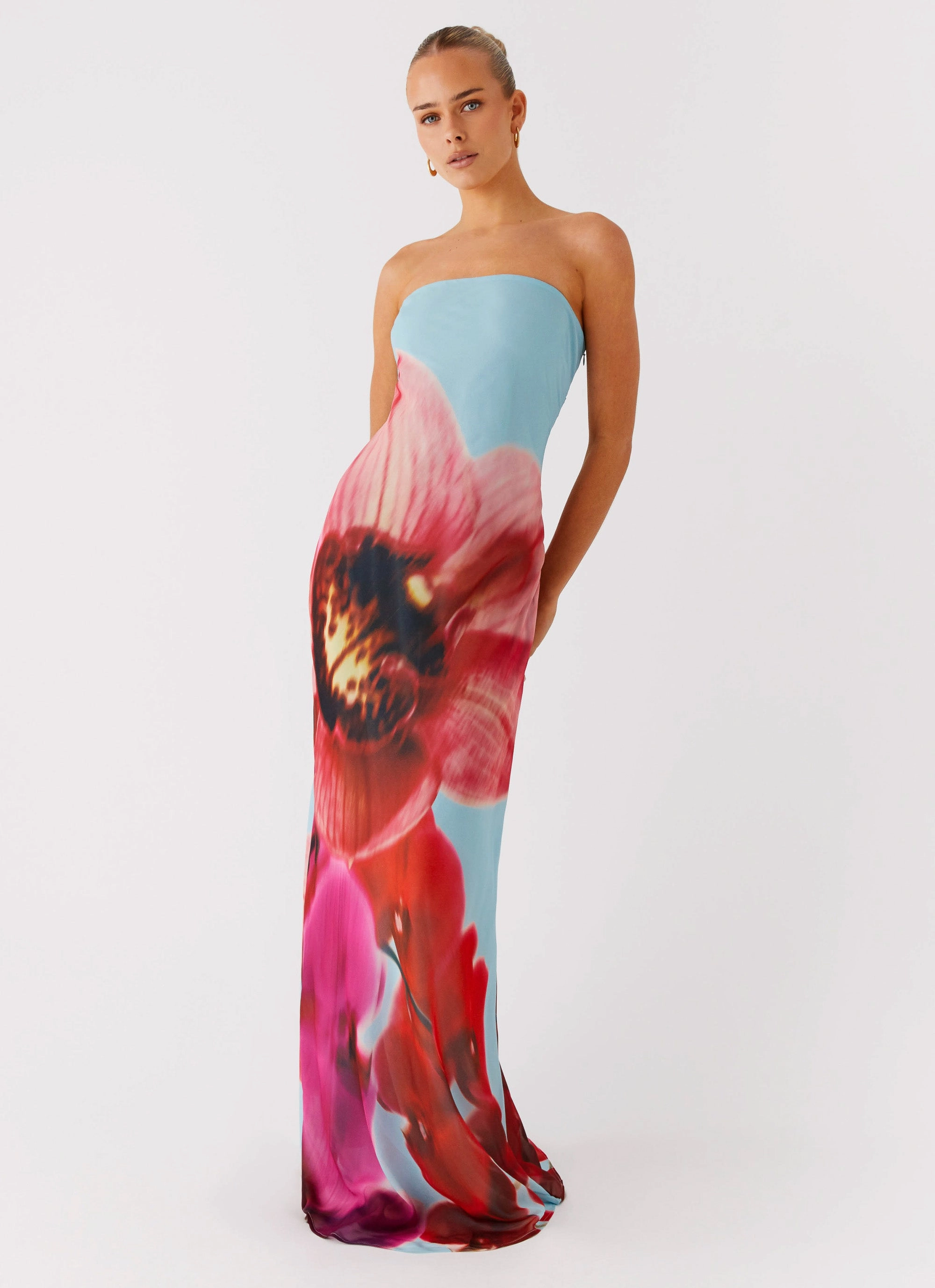 Amelle Maxi Dress - Turquoise Bloom Soft Outerwear