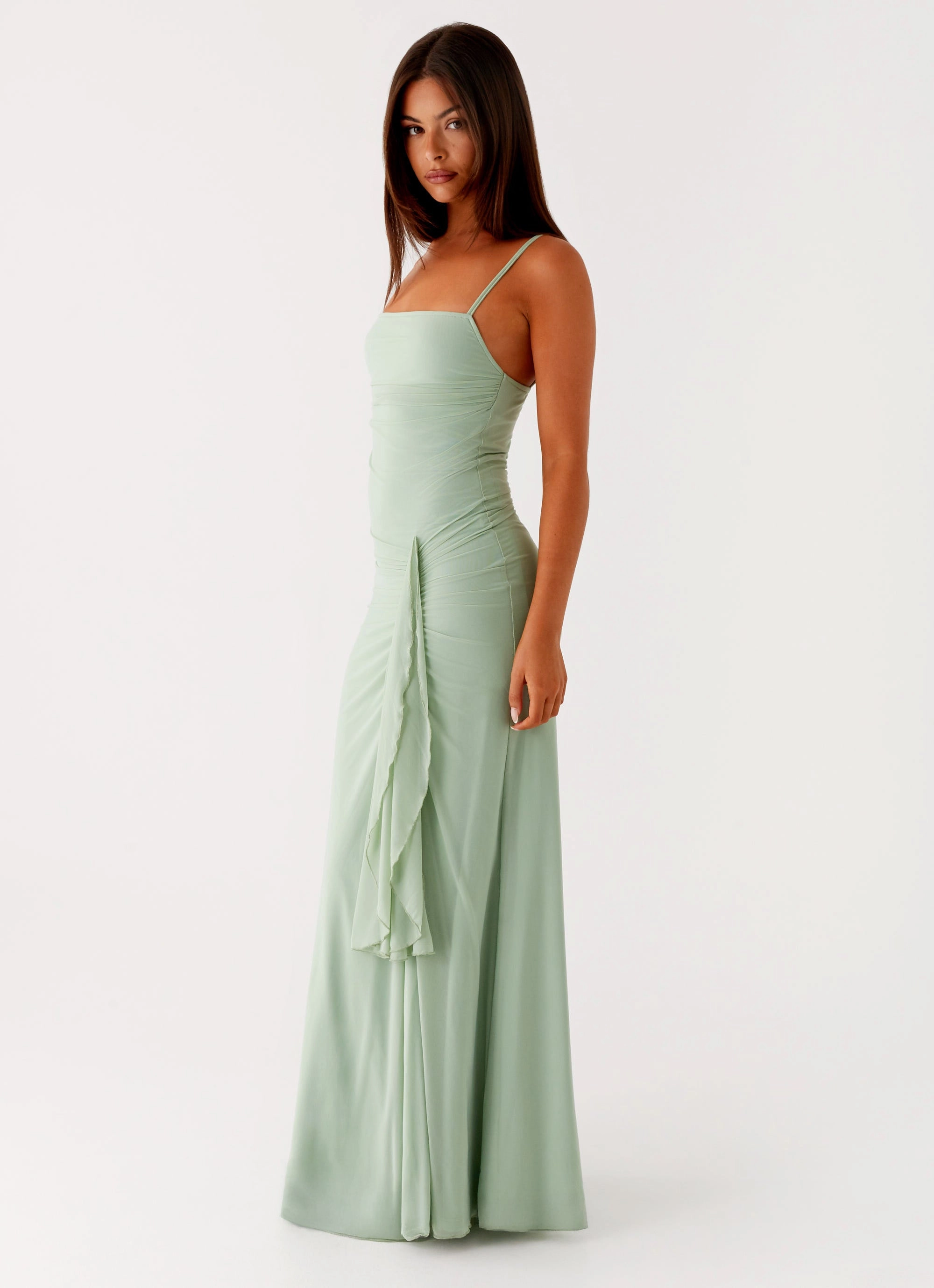 Amphi Maxi Dress - Sage Pattern Print