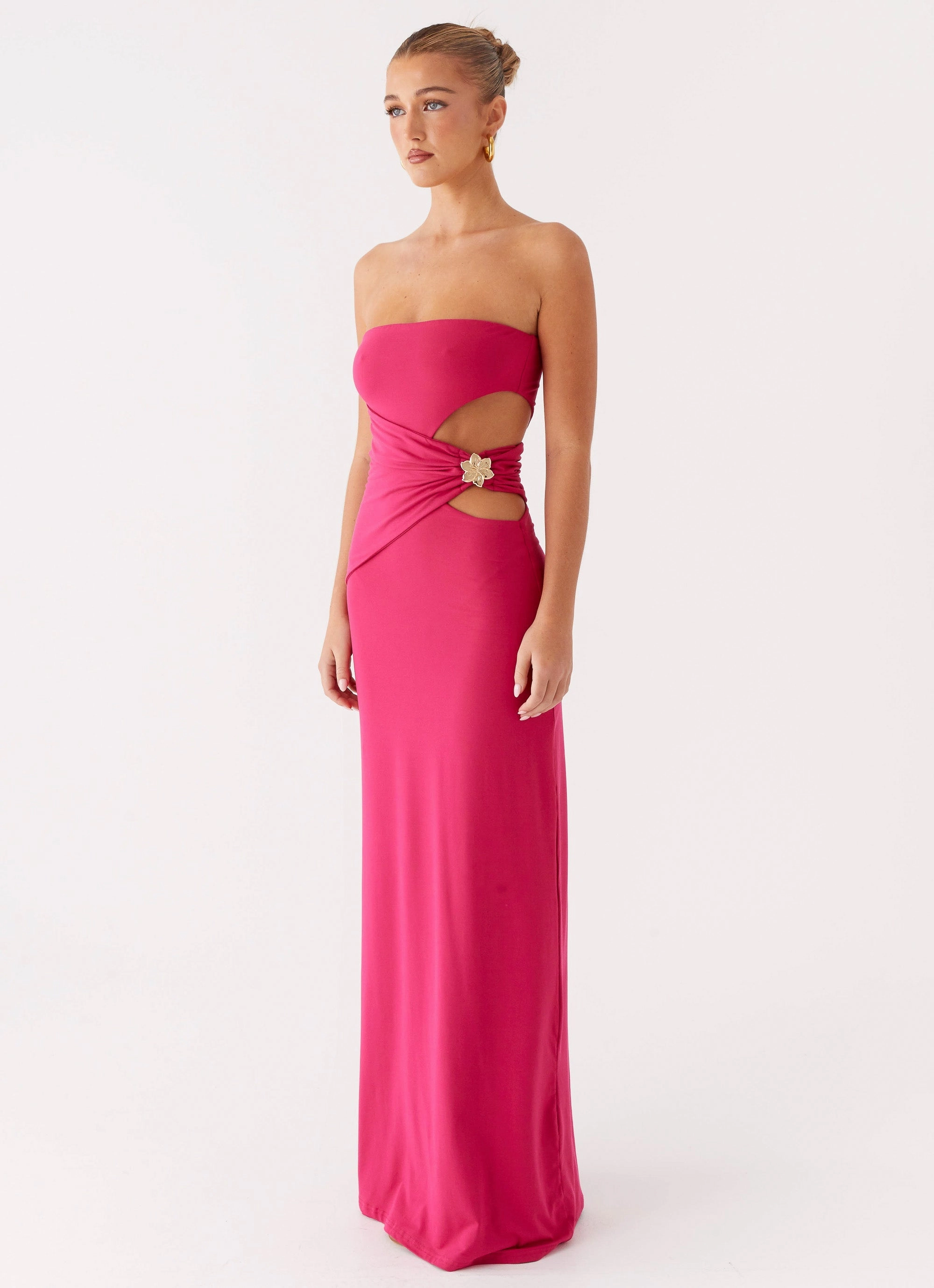 Anetta Maxi Dress - Fuchsia Sustainable Material
