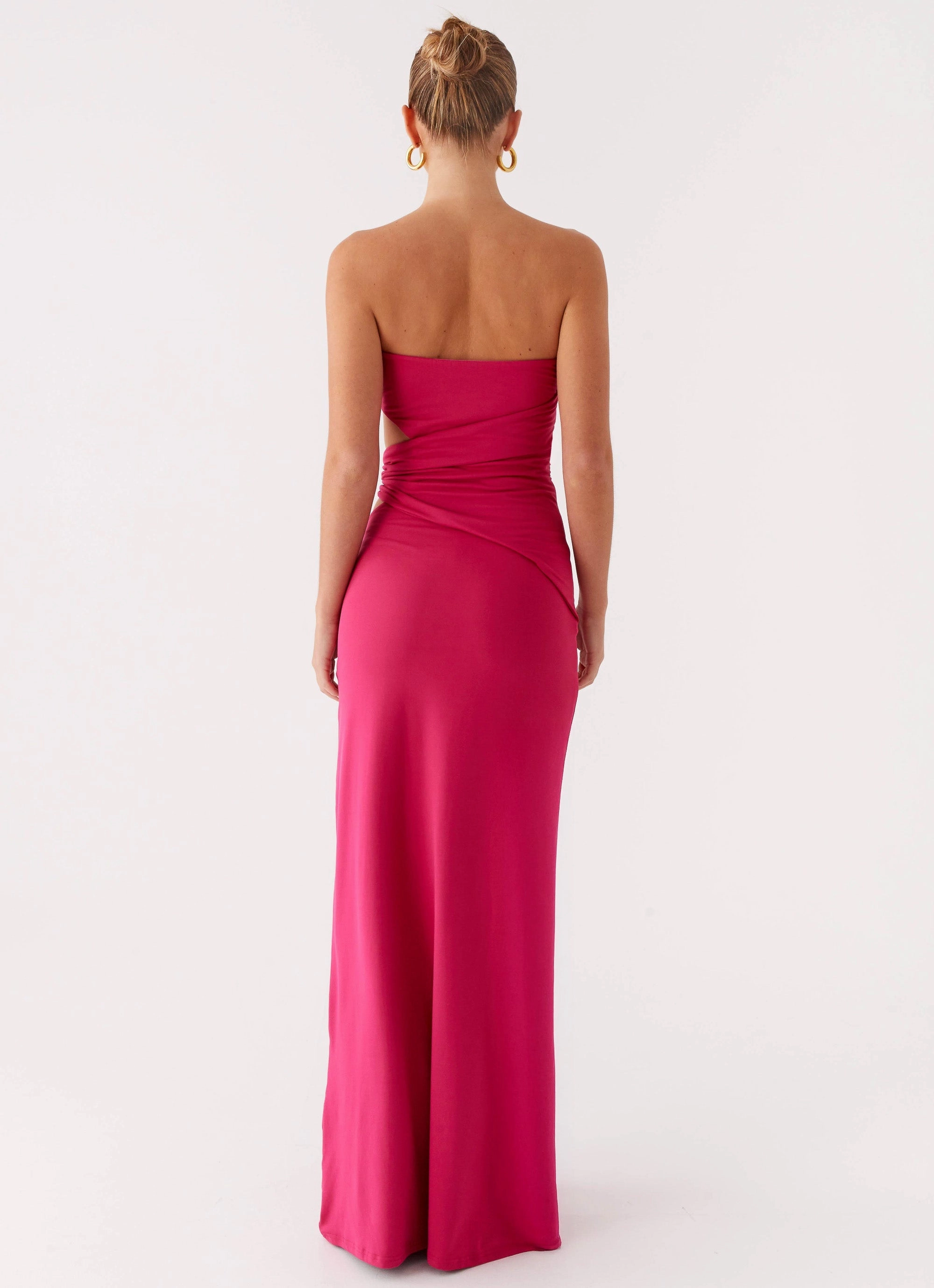 Anetta Maxi Dress - Fuchsia Luxury Appeal Compact Jacket