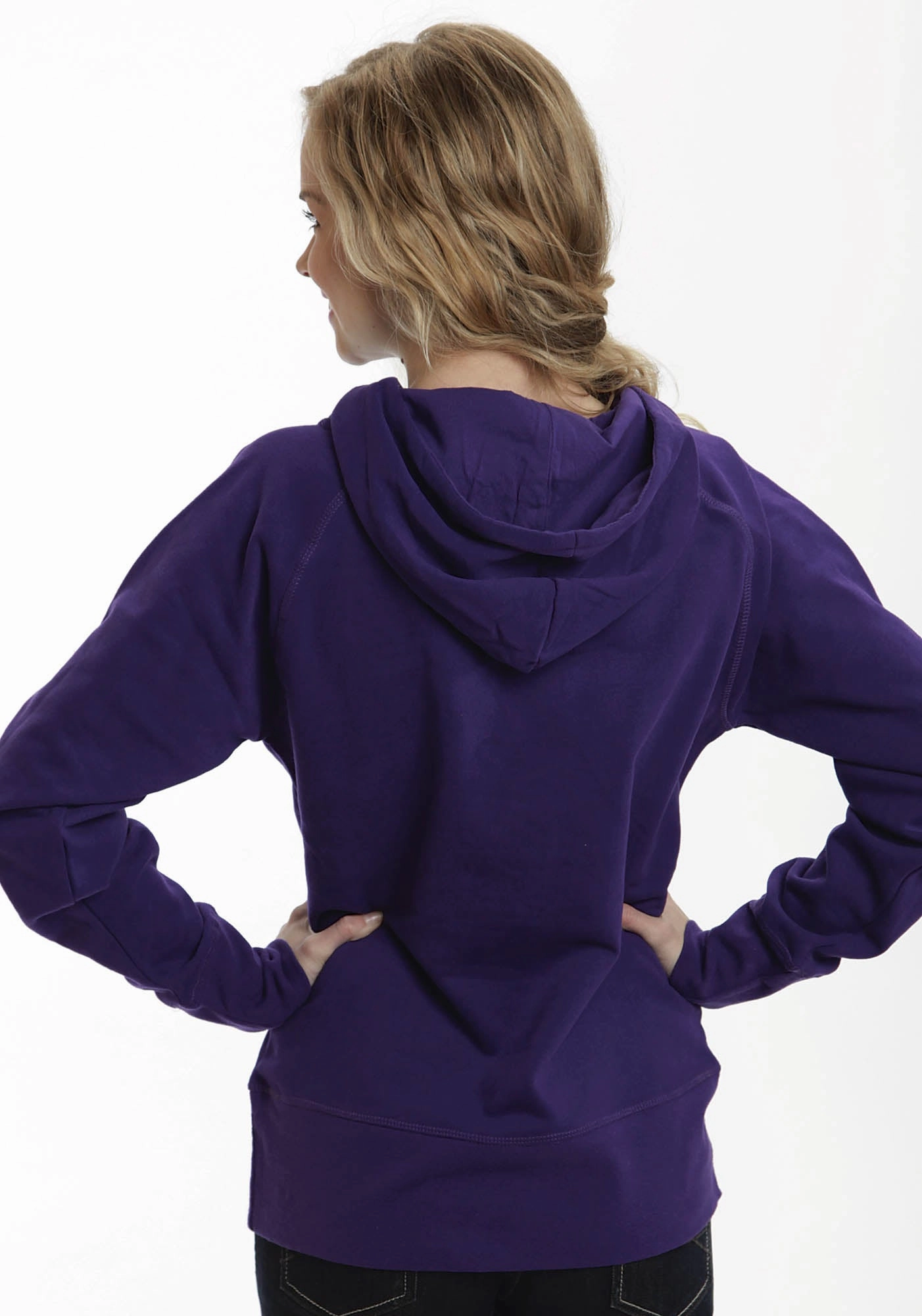 Waterproof Technology Glow In Dark Trims Ouray Womens Purple 100% Cotton USA Asymmetric Hoodie
