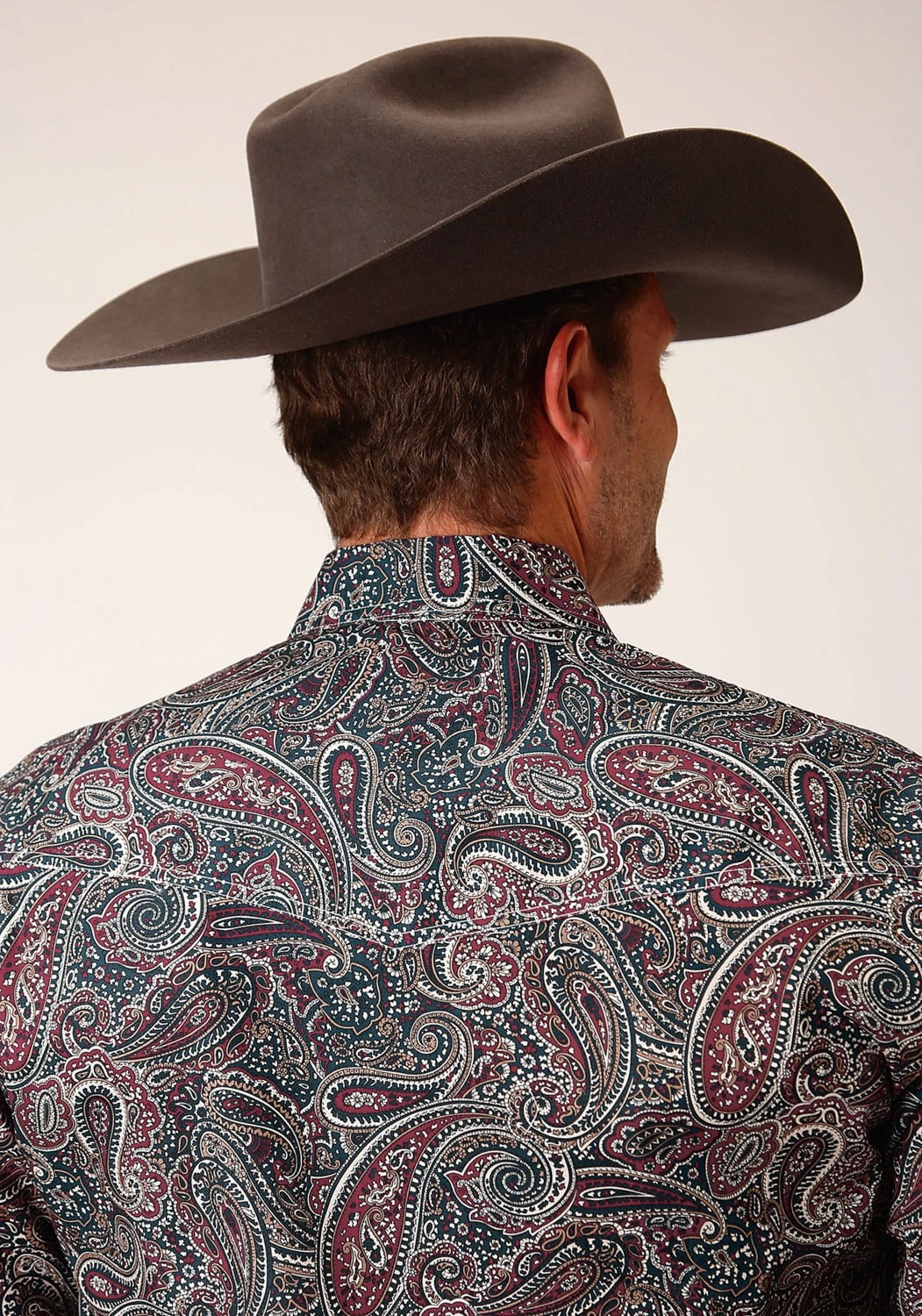 Effortless Comfort Preppy Vibe Roper Mens Old Time Paisley Multi-Color 100% Cotton L/S Shirt