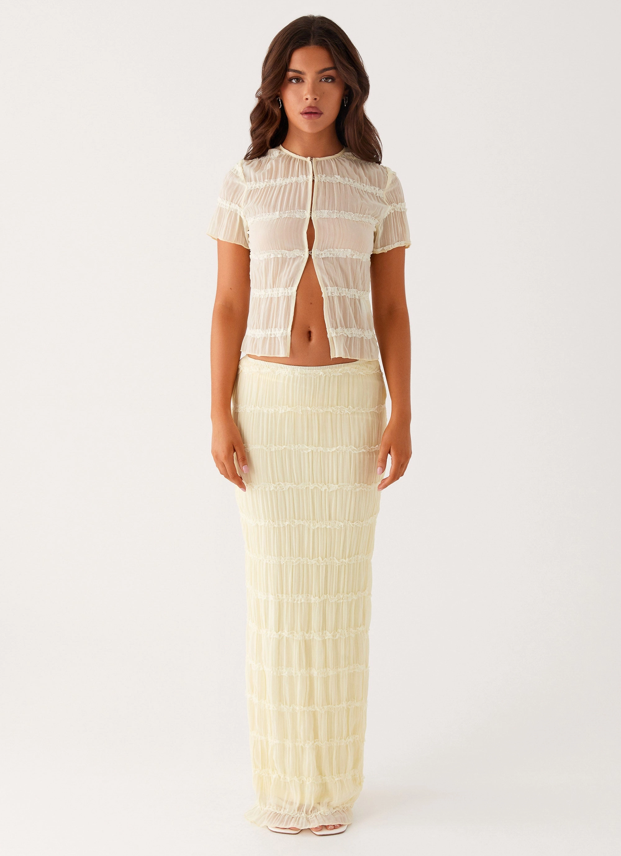 Sweat Absorbing Lining Daydreaming Top - Yellow