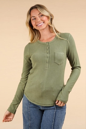 Grace Soft Cozy Brushed Ribbed Knit Top Odor Resistant Material