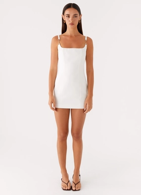 Aretha Mini Dress - White Layering Comfort Special-Occasion