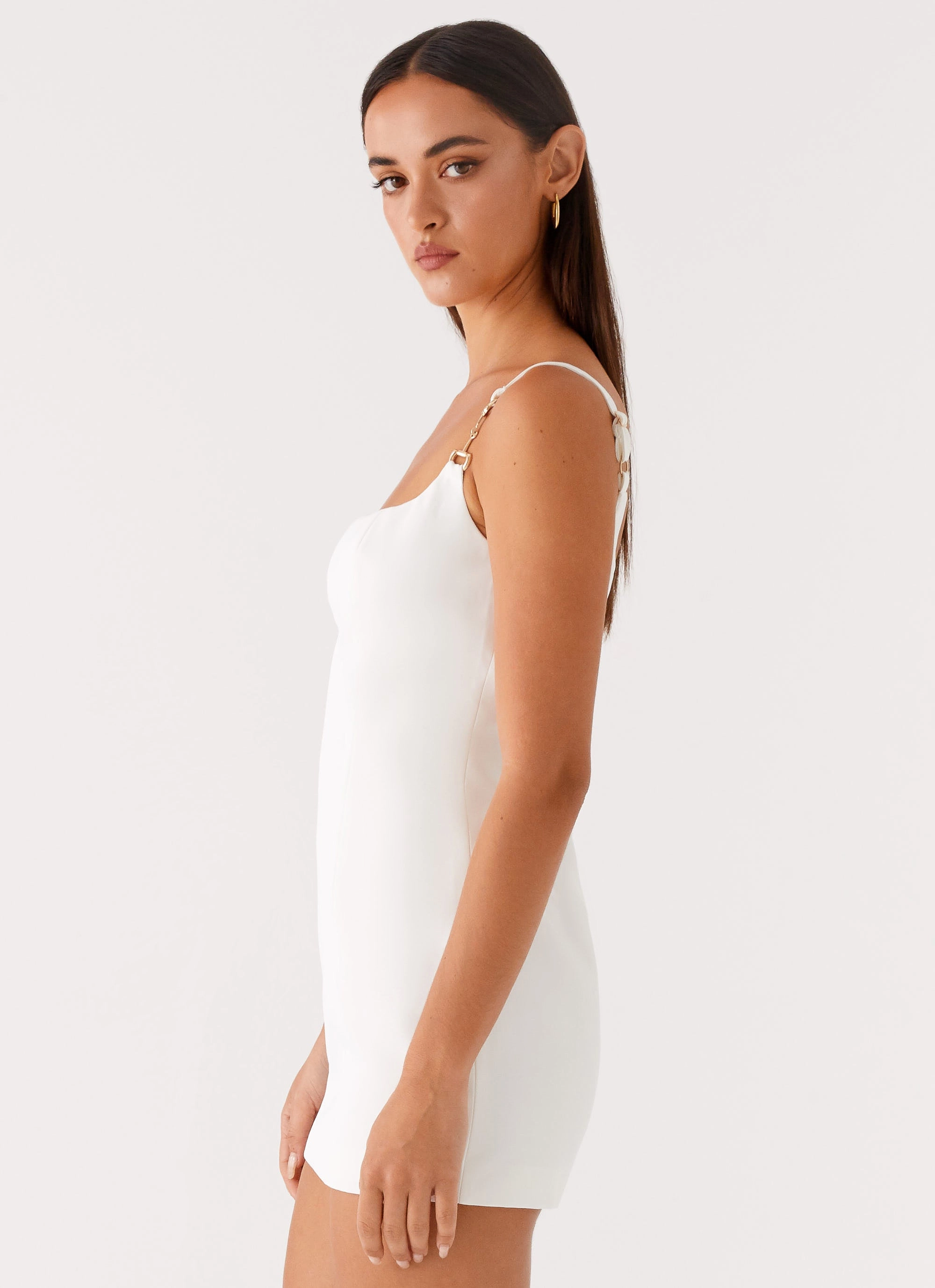 Aretha Mini Dress - White Chic Mom