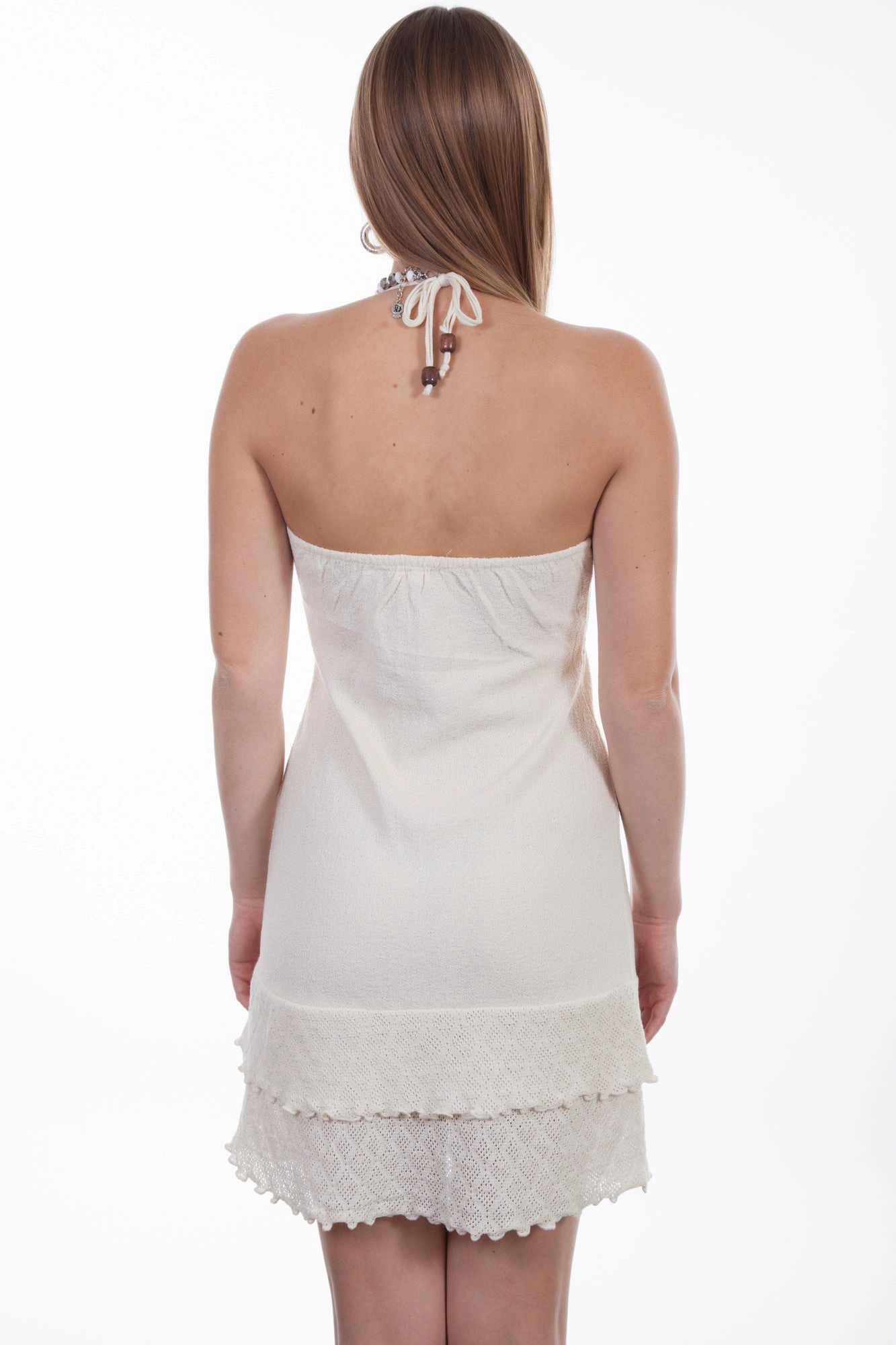 Scully Womens Natural 100% Cotton Tie Back S/L Dress Low Impact Dye