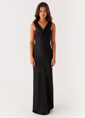 Arya Maxi Dress - Black Chic Urban
