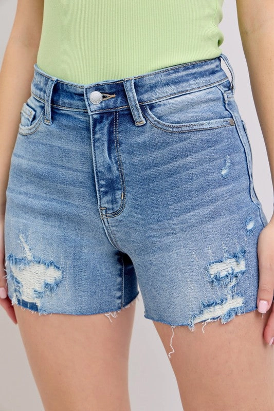 August High Waist Shorts S-XL Lightweight Material