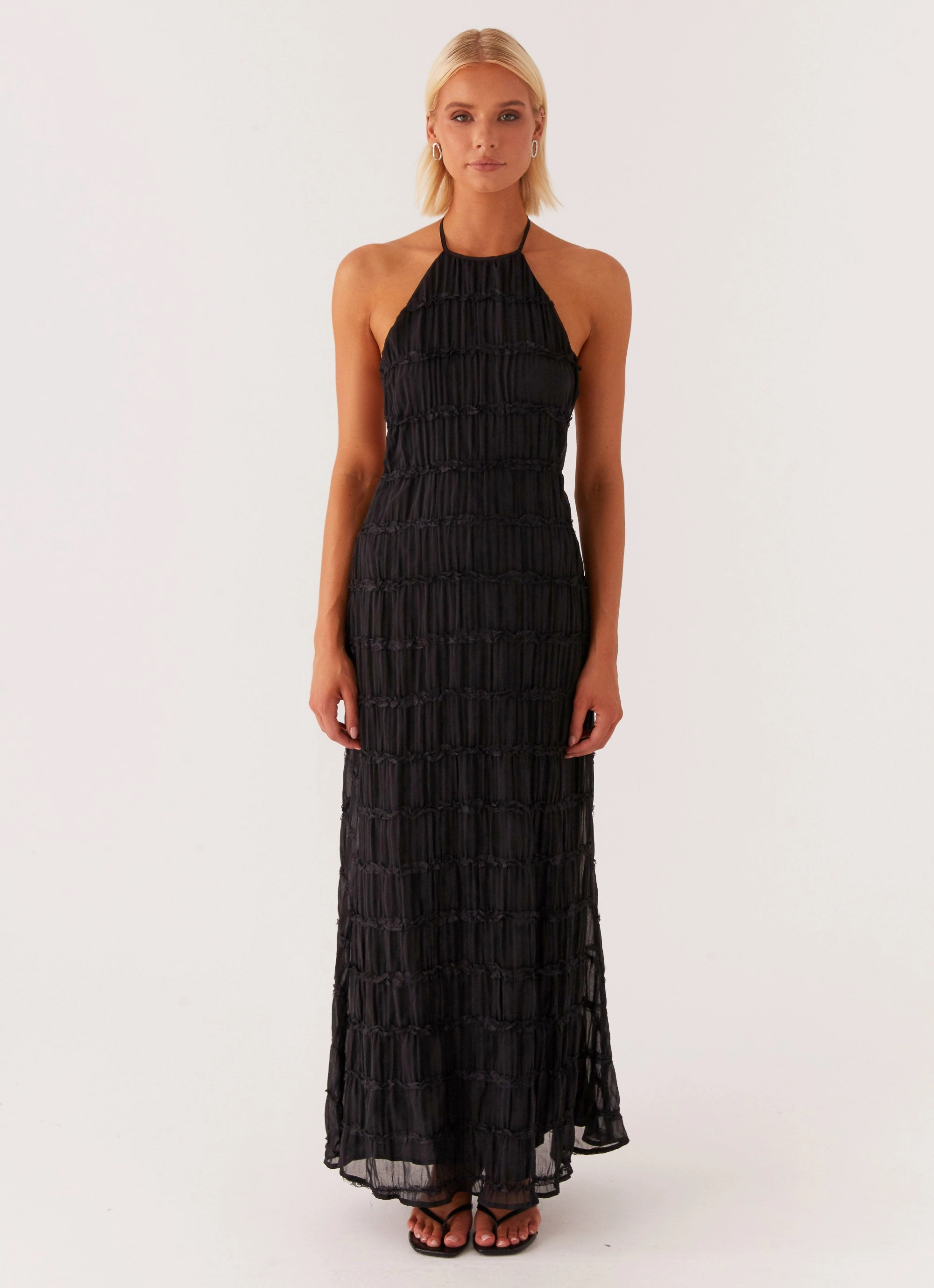 Aullie Maxi Dress - Black Spring Layer