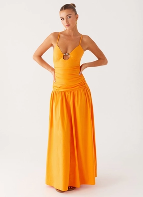 Avani Maxi Dress - Orange Sharp Fit