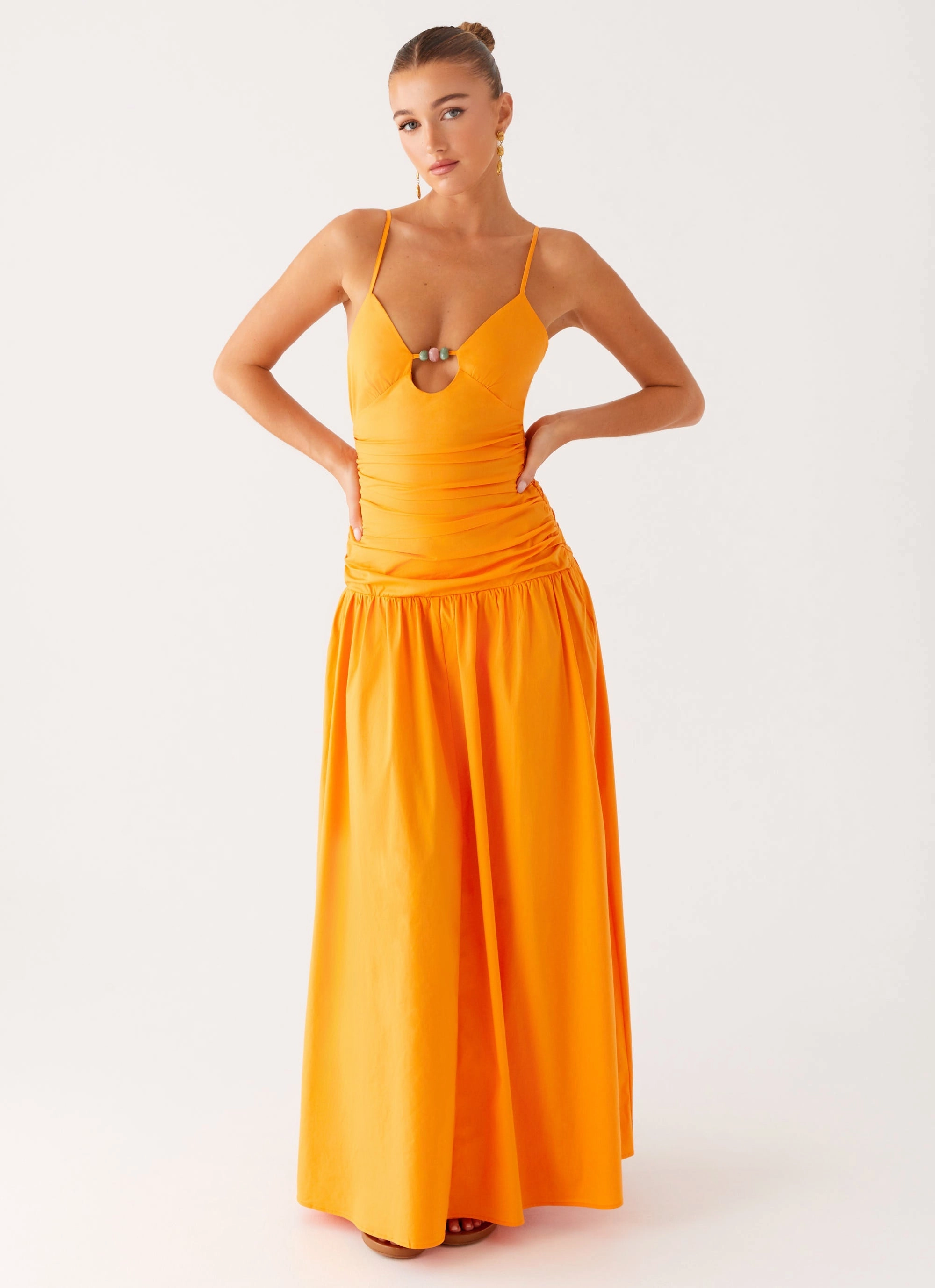 Avani Maxi Dress - Orange Sharp Fit