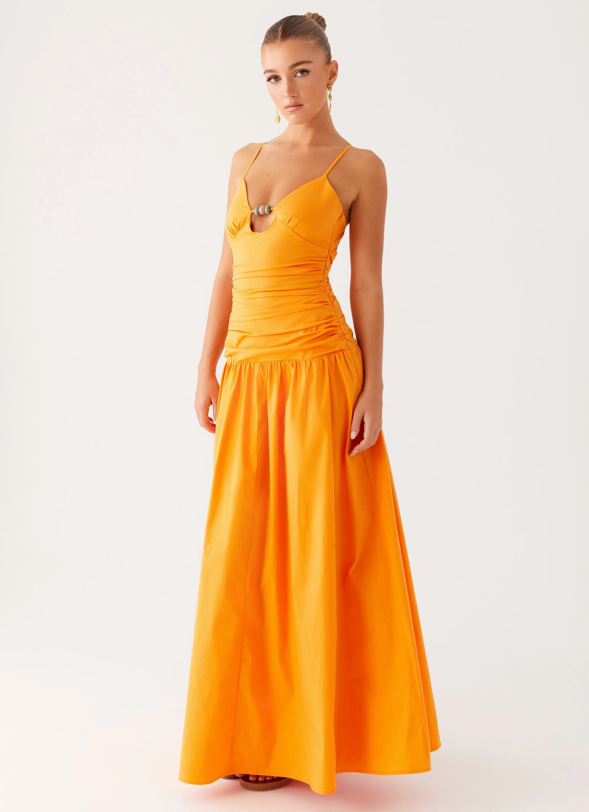 Avani Maxi Dress - Orange Shape Retention Comfort Stretch