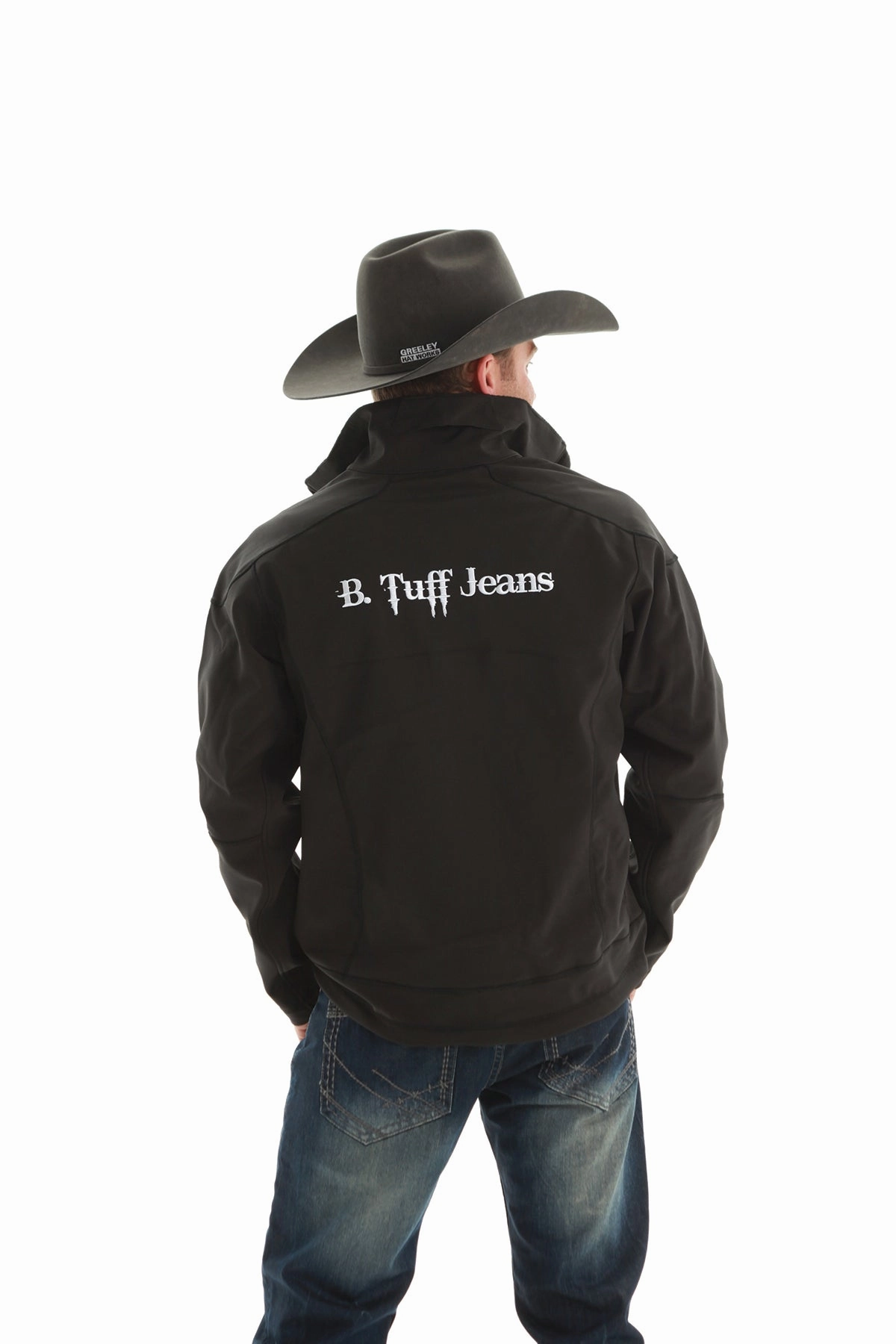 Thick Fabric B Tuff Mens Black Microfiber Jacket Softshell