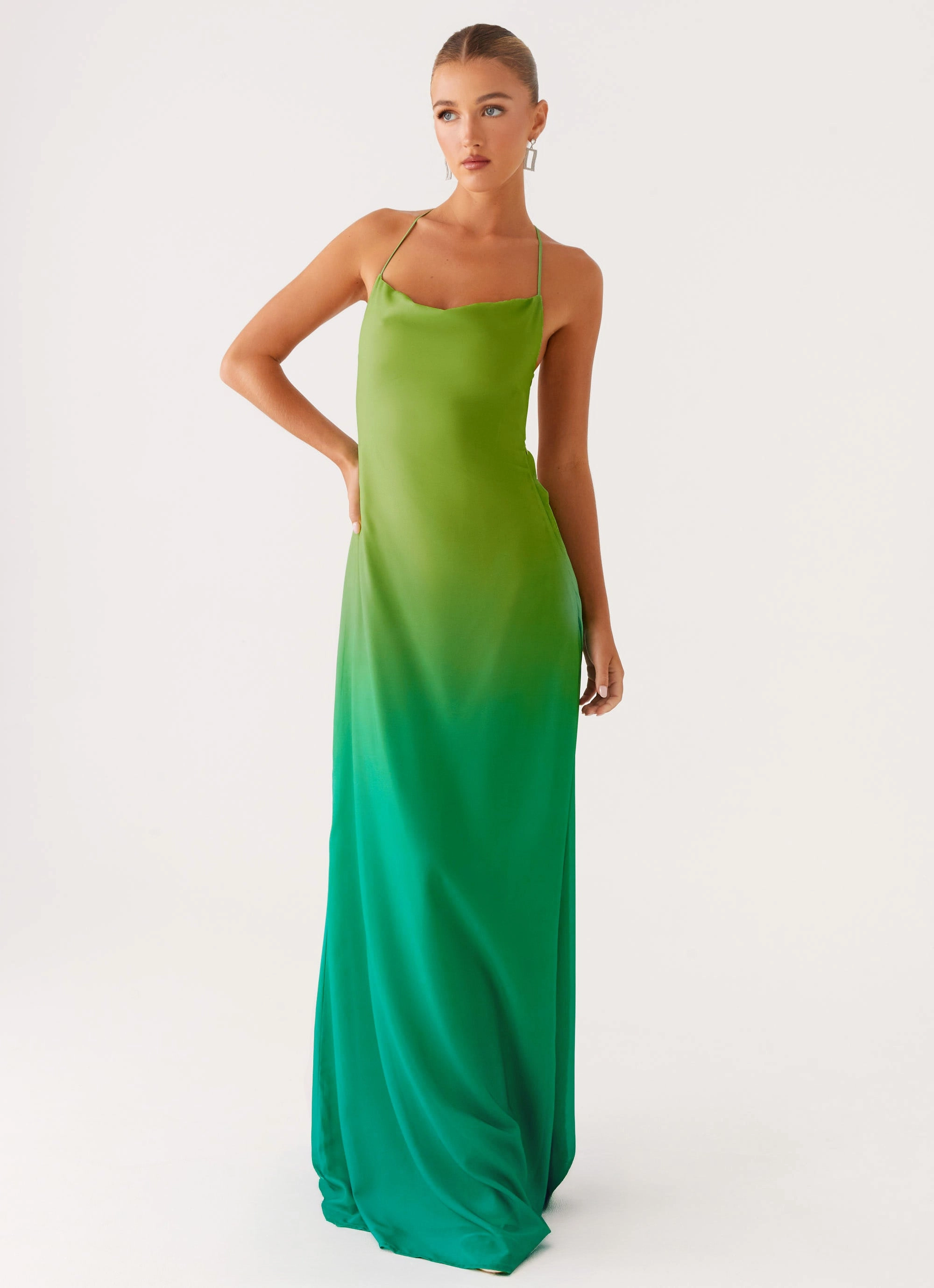 PlushLining Opposites Attract Maxi Dress - Green Ombre