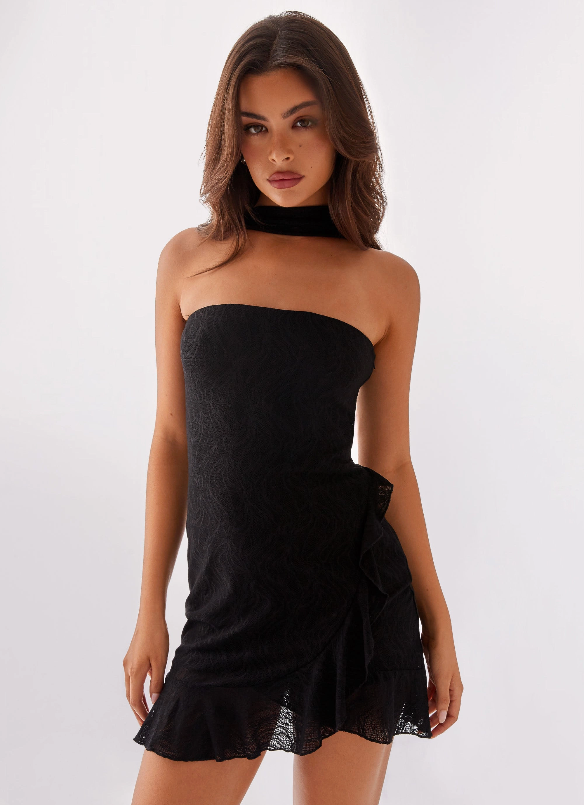 Bad Habits Mini Dress - Black AntiFrayEdging