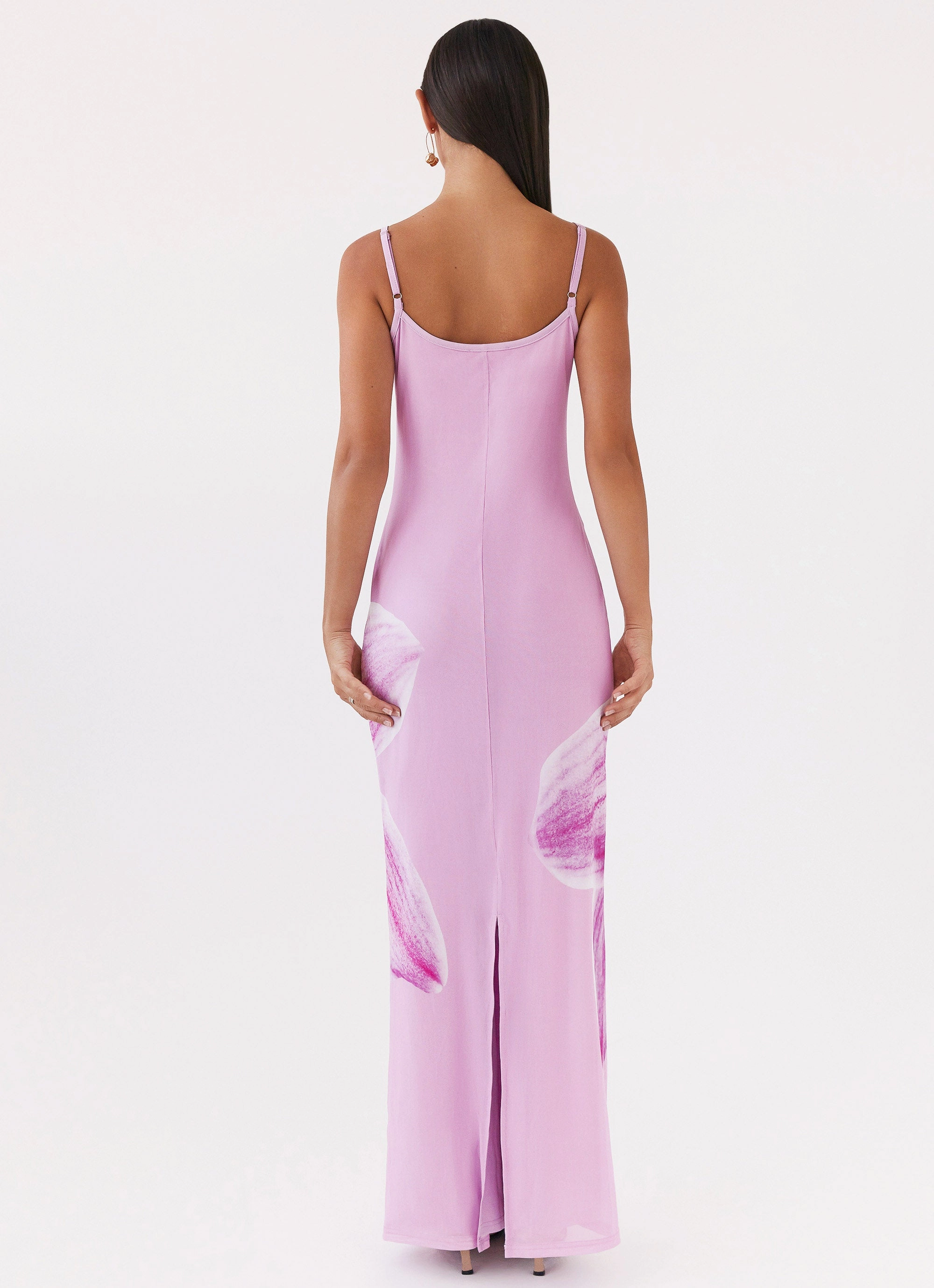 Bad News Mesh Maxi Dress - Pink Magnolia Calm Texture